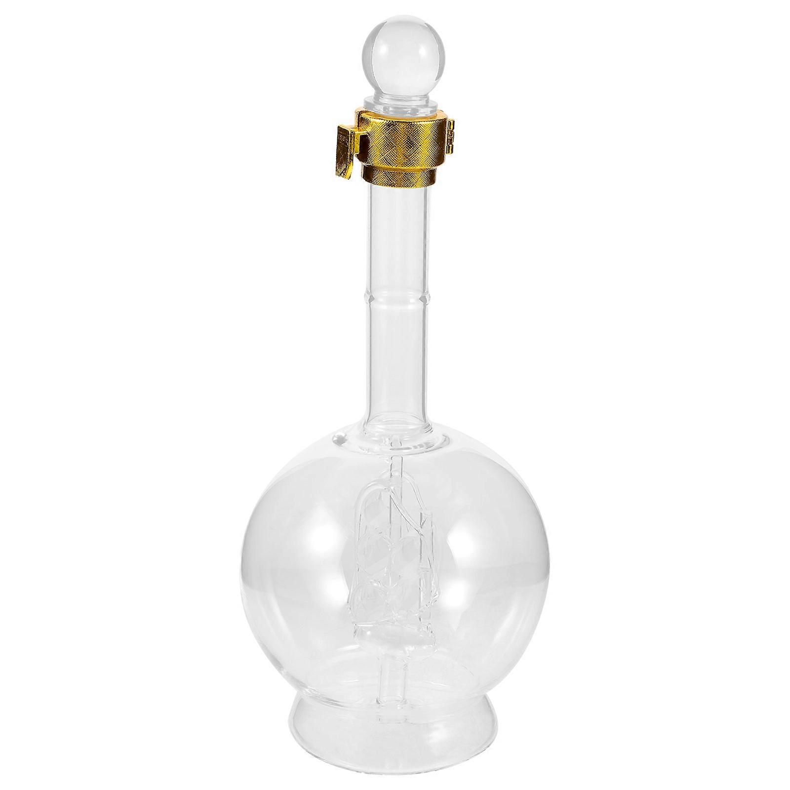 Glass Bottles for Liquor Wine Decanter Sailboat Shape Transparent 500ml Storage 1Pcs