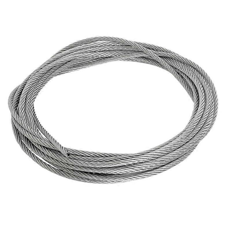 Drahtseil 100 Meter Flexibles Stahldrahtseil Edelstahl, Durchmesser 4mm, Wäscheleine Weich Kabel, 2 Meter Länge