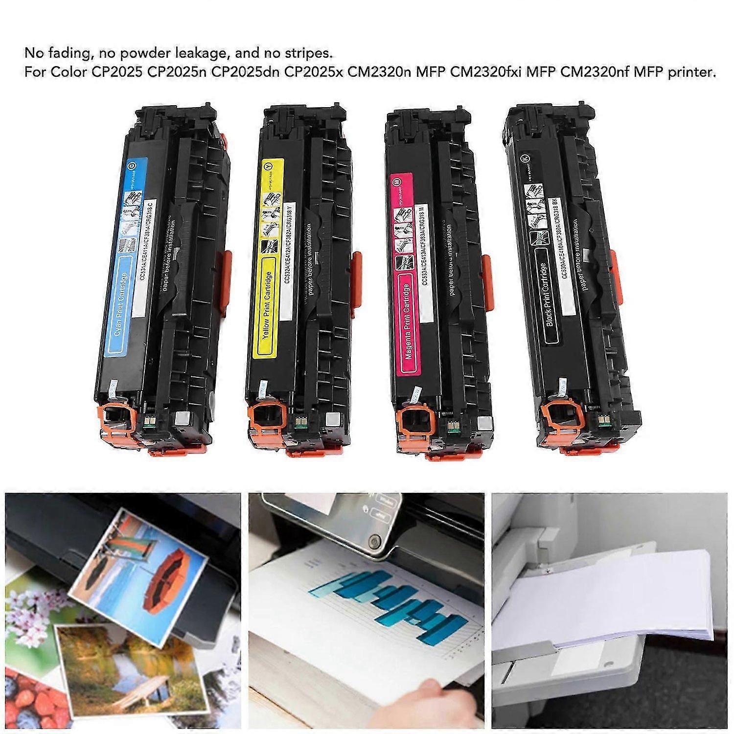 4Pcs Toner Cartridge 304A CC530A CC531A CC532A CC533A for Color CM2320 MFP Color CP2025
