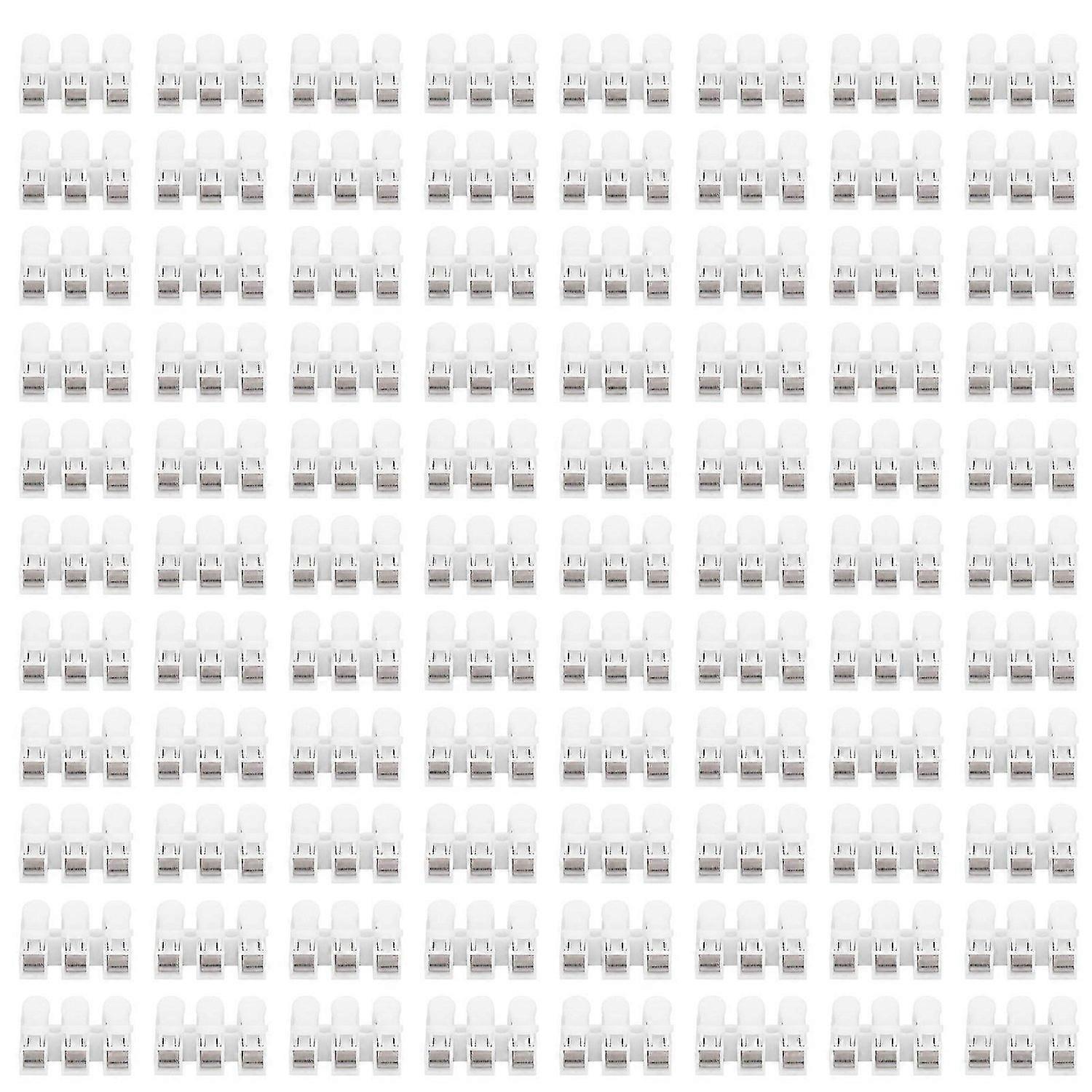 500Pcs 3 Pin Push Cable Connector Terminal Wire Quick Connect Clamp Terminals Blocks