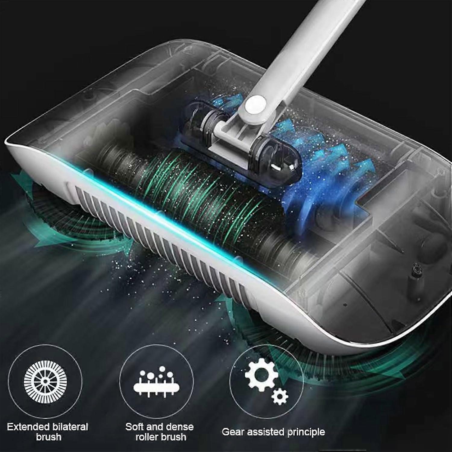 Manual Floor Sweeper, Portable Cleaning Tool, 2-In-1 Broom And Mop, Hand Push Floor Cleaning Machine, Household Use