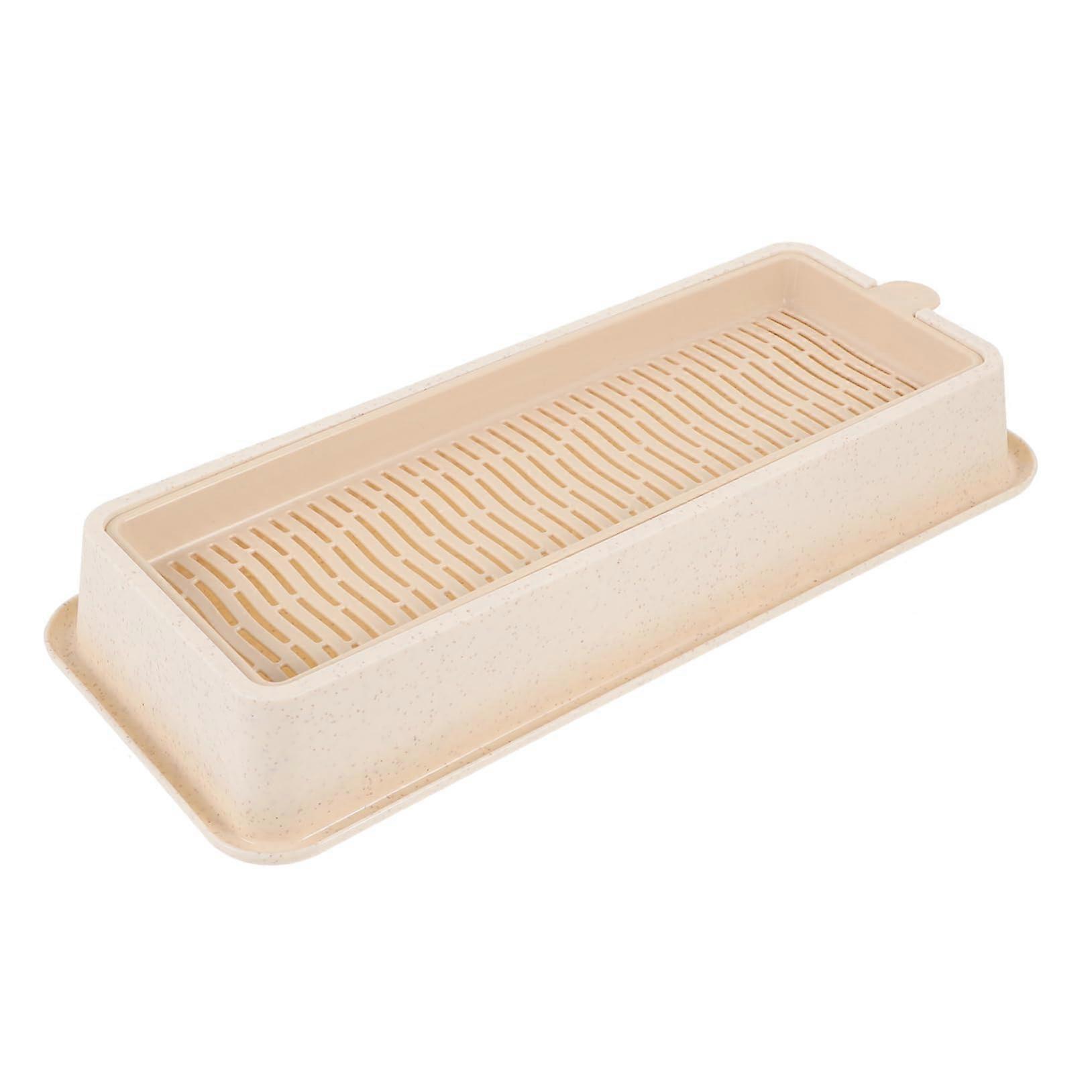 Cat Grass Growing Kit Beige Potted Planter With Catnip Plant, Hydroponic Cat Plant Set