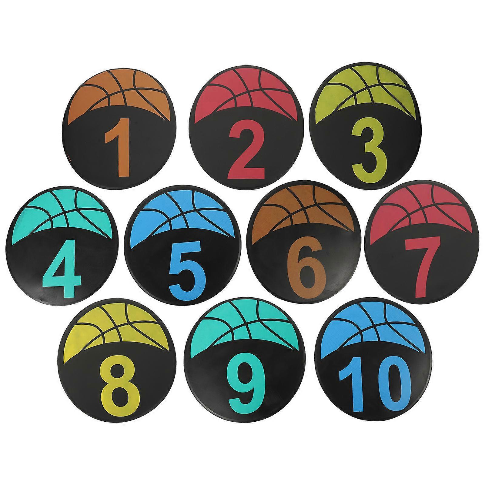 Football Practice Equipment Round Shape TPE Material Party Events 23.00X23.00X0.30cm Soccer Training 10Pcs