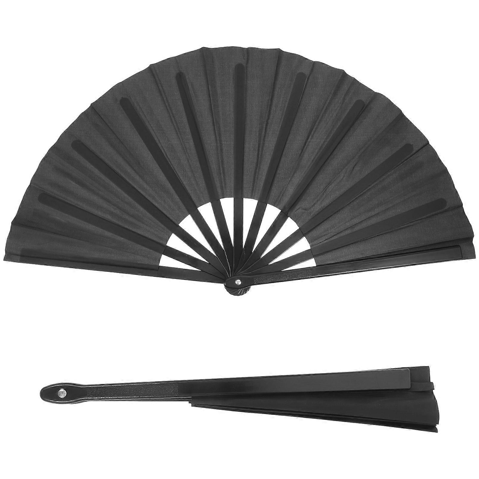 2pcs Large Folding Handheld Tai Ji Fan, Portable Dance Fan for Festivals, Weddings, Parties, Elegant Lightweight Design, Photo Prop & Accessory