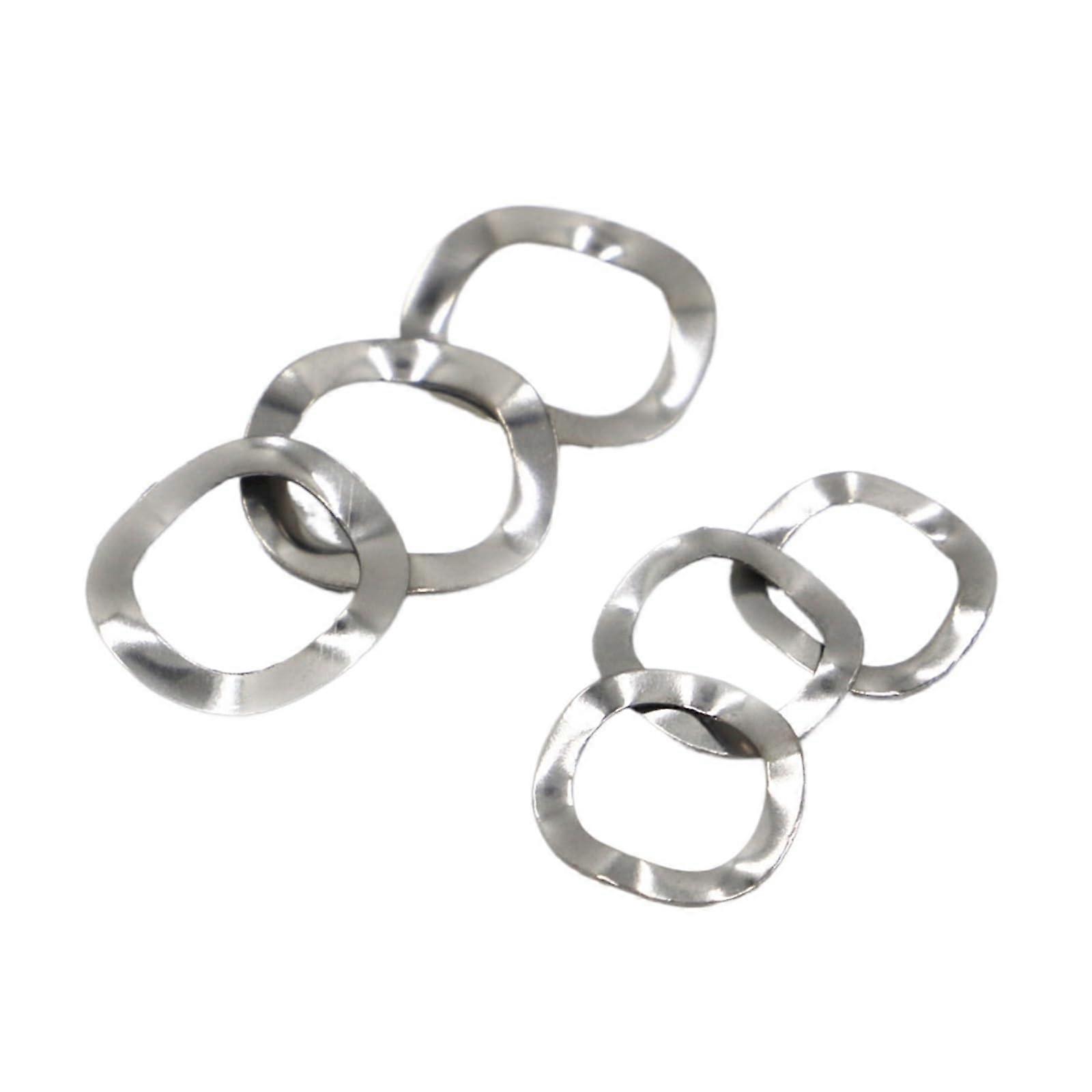304 Stainless Steel Wave Washers M3-M51, Metal Spring Lock Washers, 10pcs M27x34x0.3 Size, Compatible for Shaft Applications