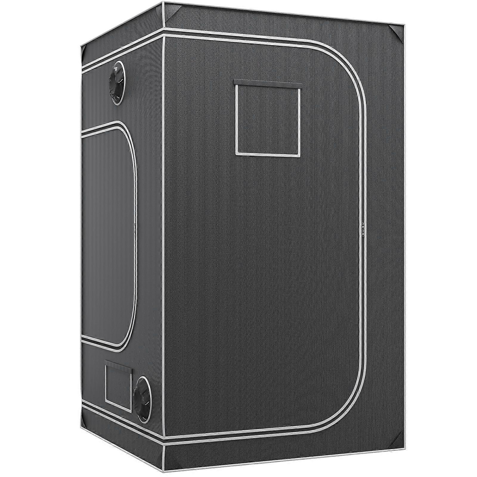 4x4 Grow Tent, 48'' x 48'' x 80'', High Reflective 2000D Mylar Hydroponic Growing Tent with Observation Window, Tool Bag and Floor Tray