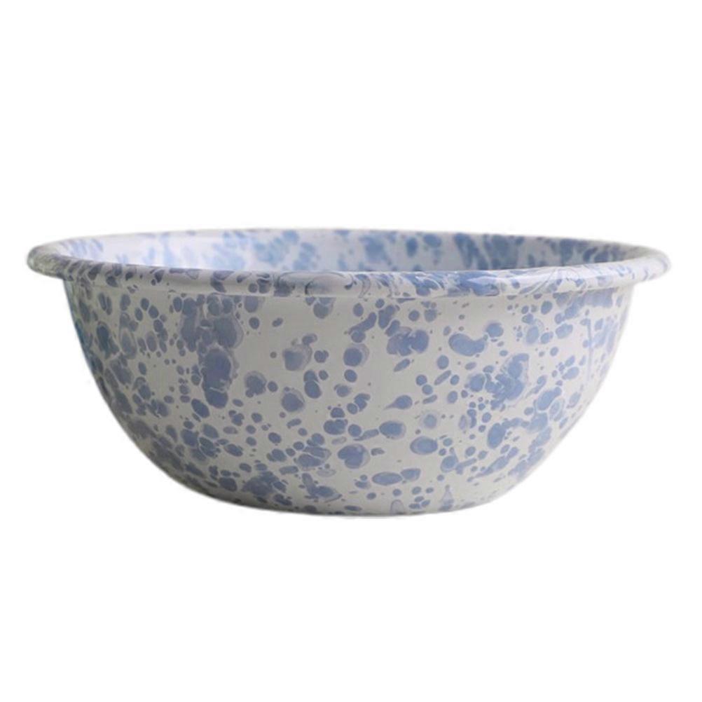 Retro Style Blue Enamel Bowl for Home Use Soup Serving Bowl