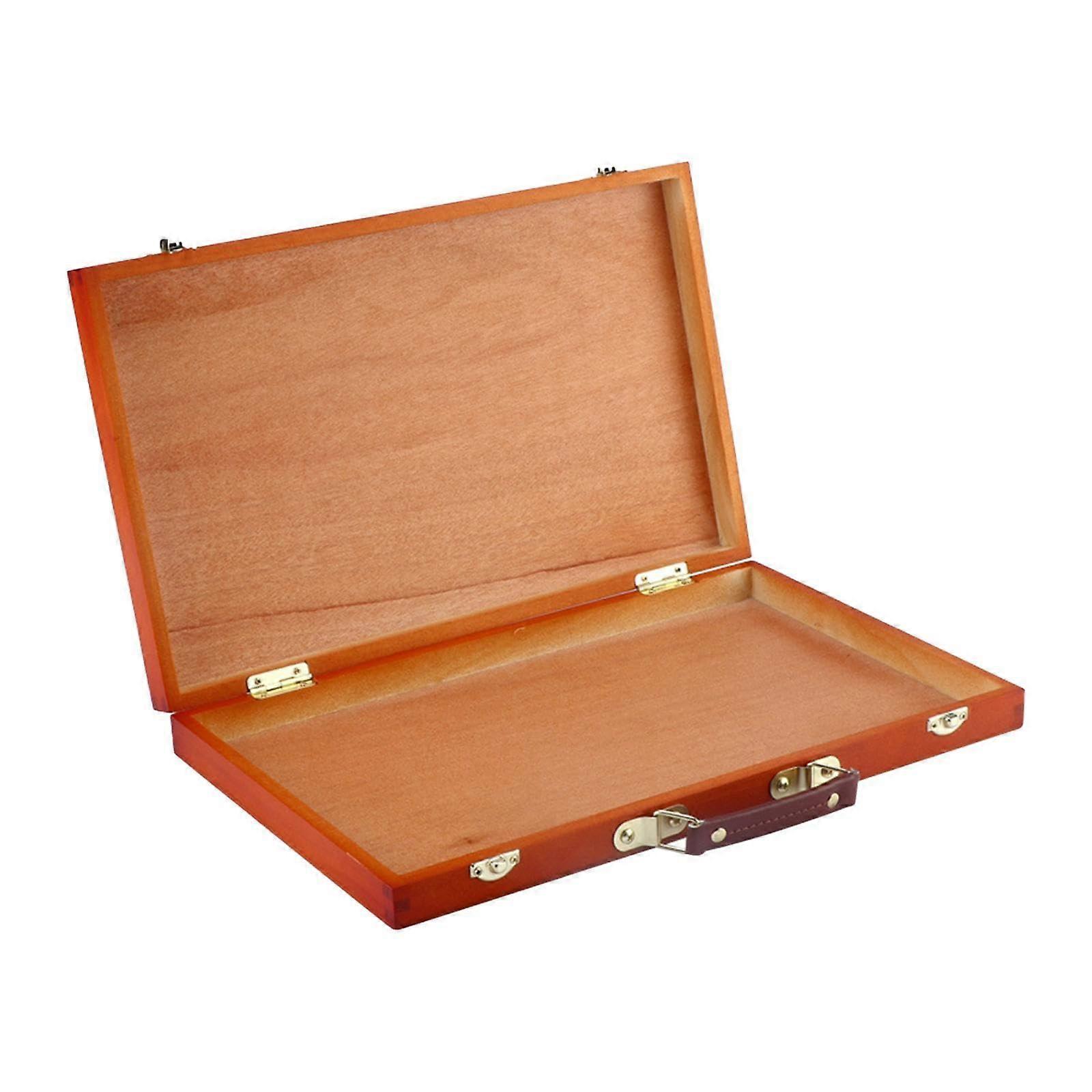 Holzmalerei Box Handheld für Erwachsene 14,57 x 9,06 Zoll Künstler Werkzeug Aufbewahrung aus Holz