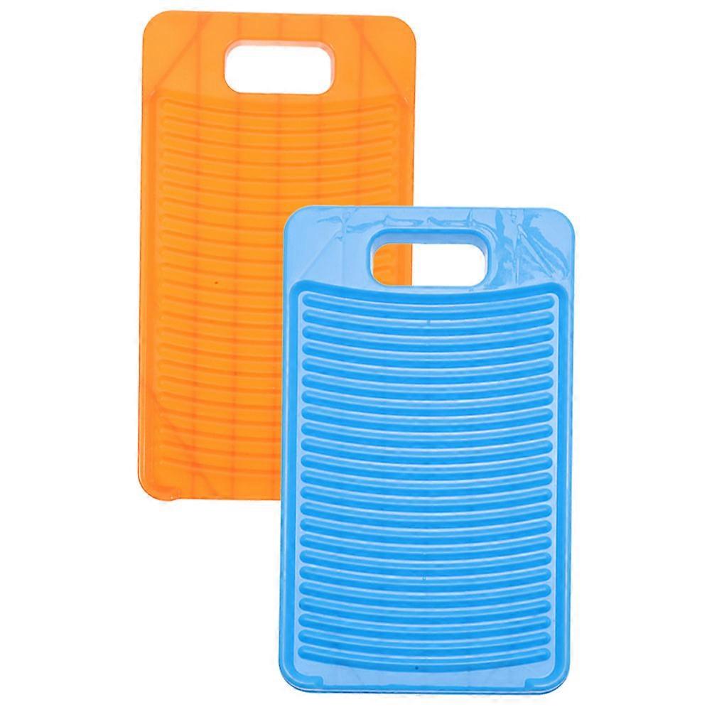 2pcs Nonslip Plastic Washboard for Hand Washing Clothes, Hangable Laundry Tool for Travel & Home Use, Durable Design