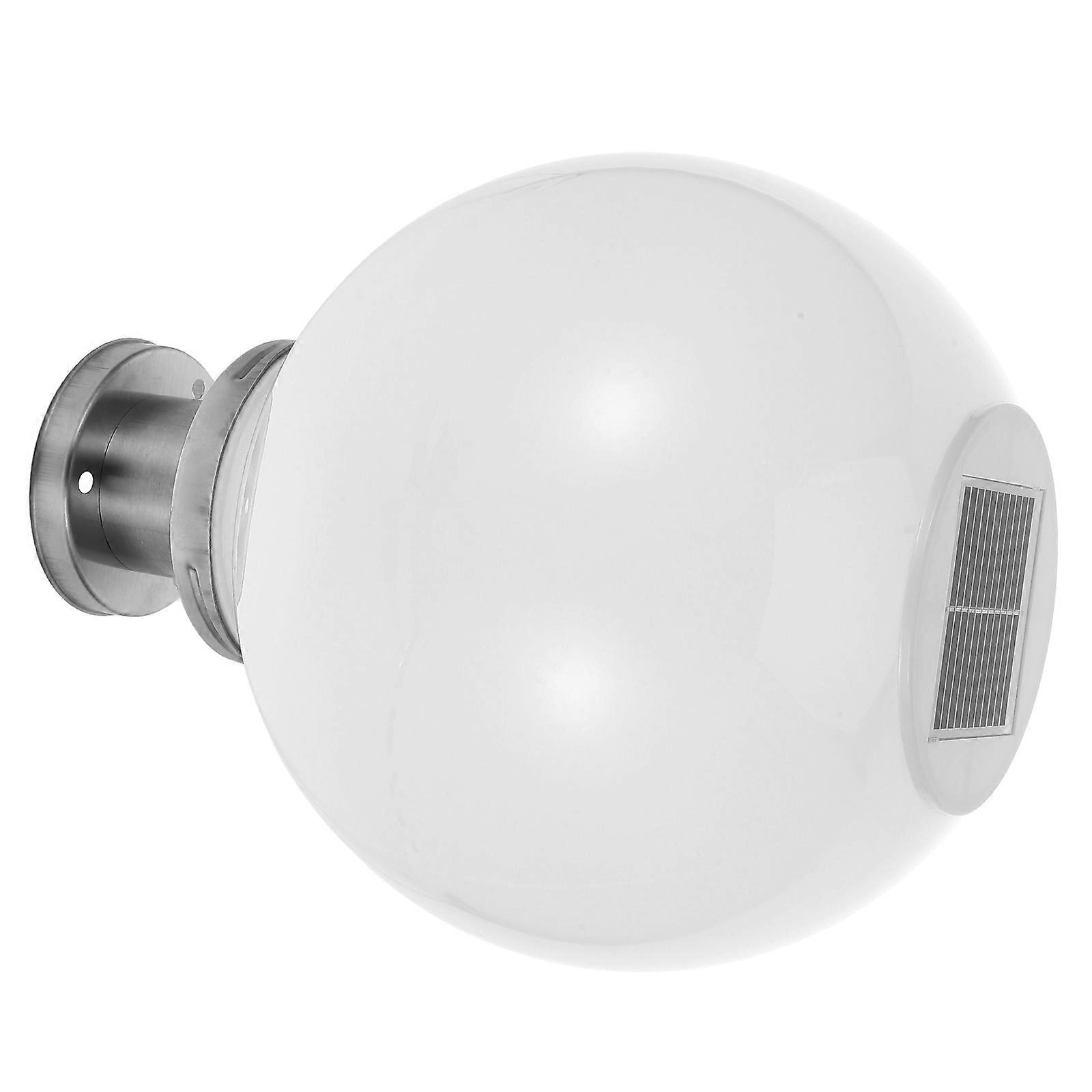 Garden Wall Lamp Solar Powered Outdoor Globe Light for Courtyard Decorative Lamp Acrylic Material Use 1Pack