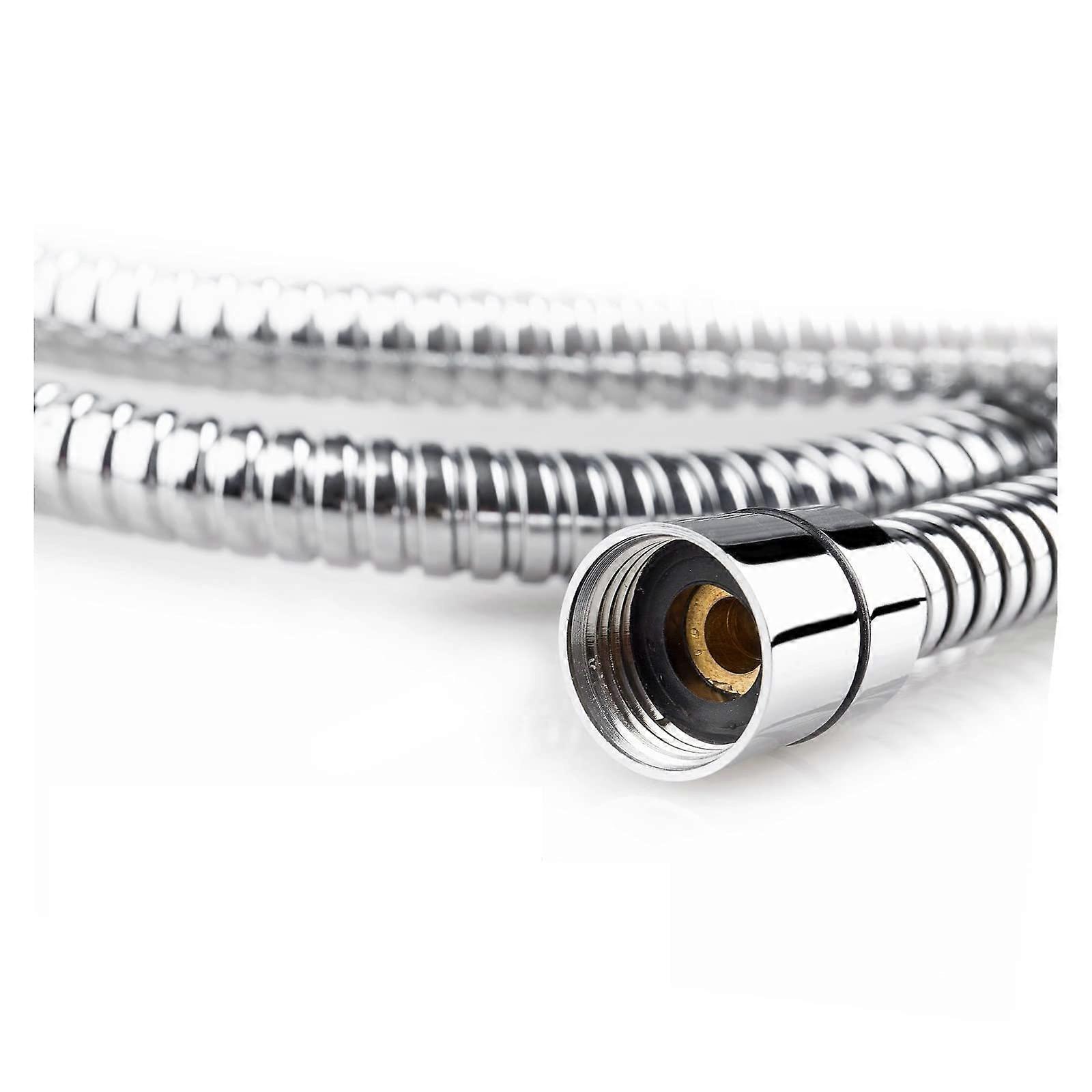 Stainless Steel Hose, Flexible Shower Hose, Long Bathroom Shower Water Hose (1.5m Silver)