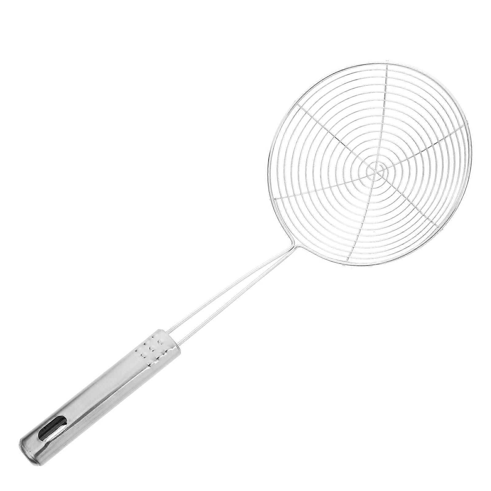 Stainless Steel Spider Skimmer Spoon for Cooking with Fine Mesh and Long Handle