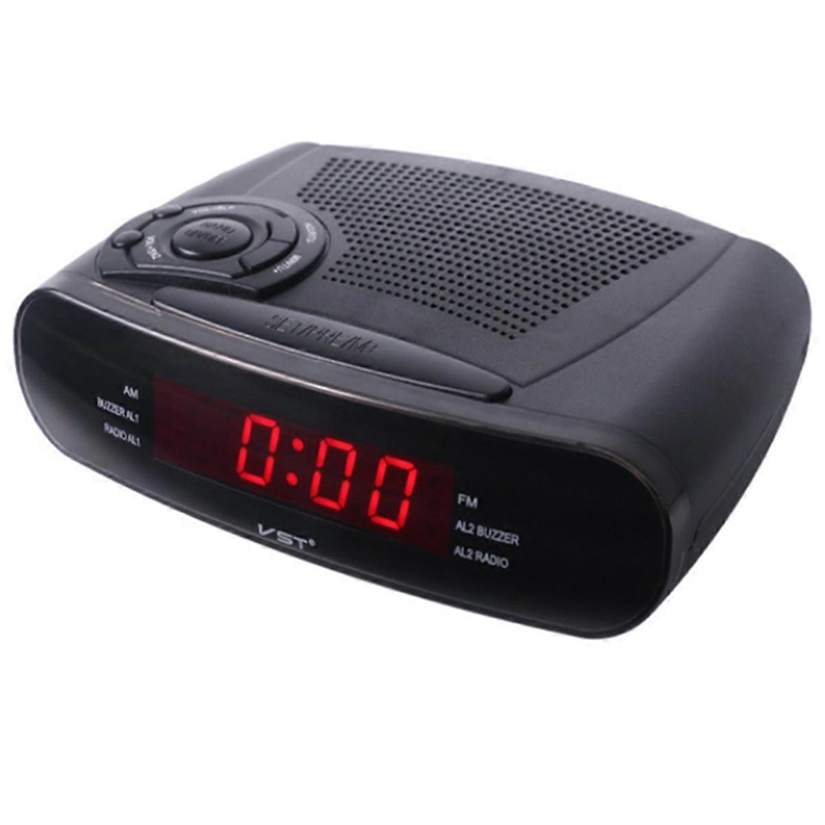 Alarm Clock Radio with AM and FM Channels LED Alarm Clock with Snooze Function Sound System Accesso