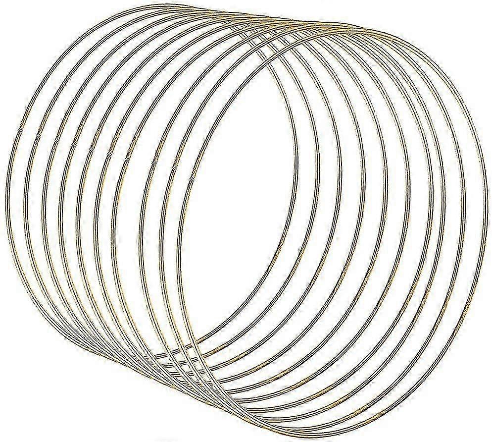 10 stk 25cm gull metall ring macrame ringer floral hoops ringer krans