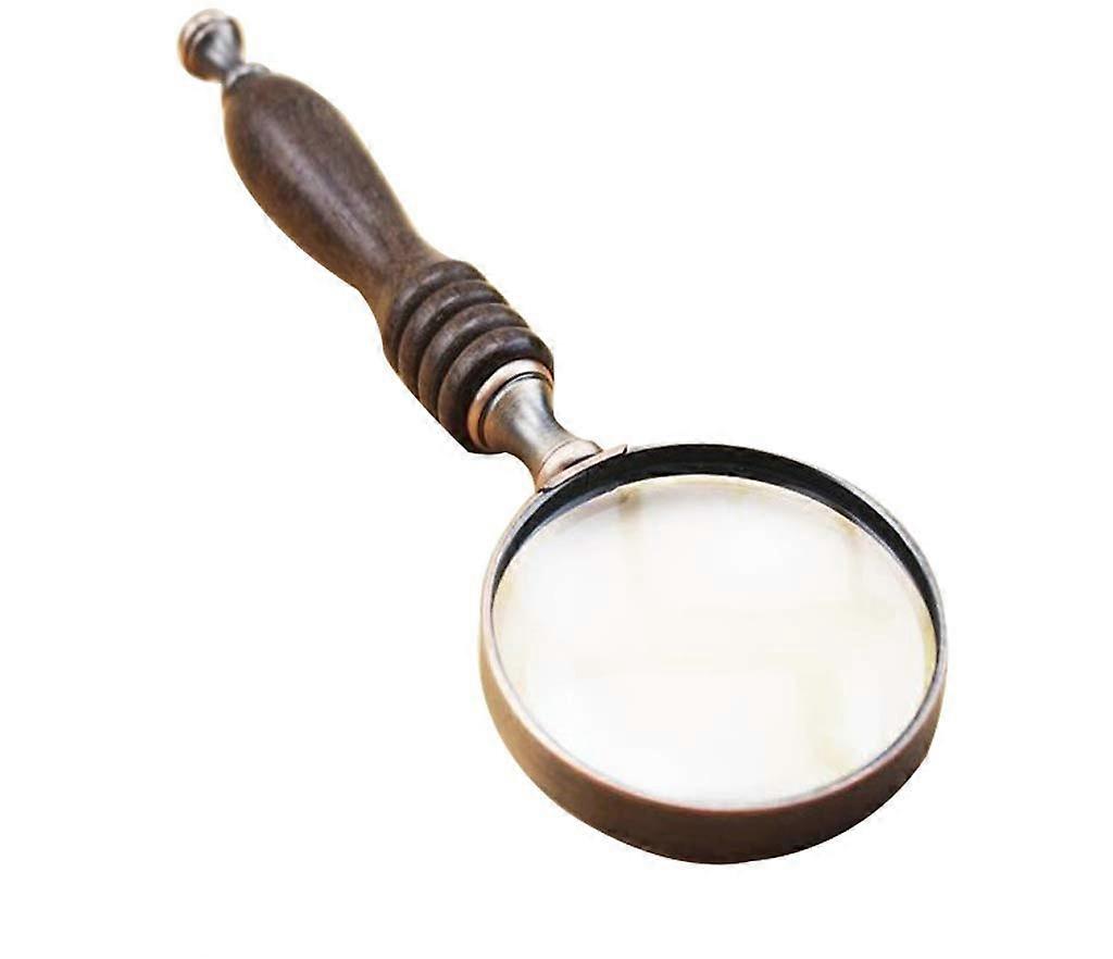 Lupe with ebony handle, bronze, 20x magnifying glass Safehappy