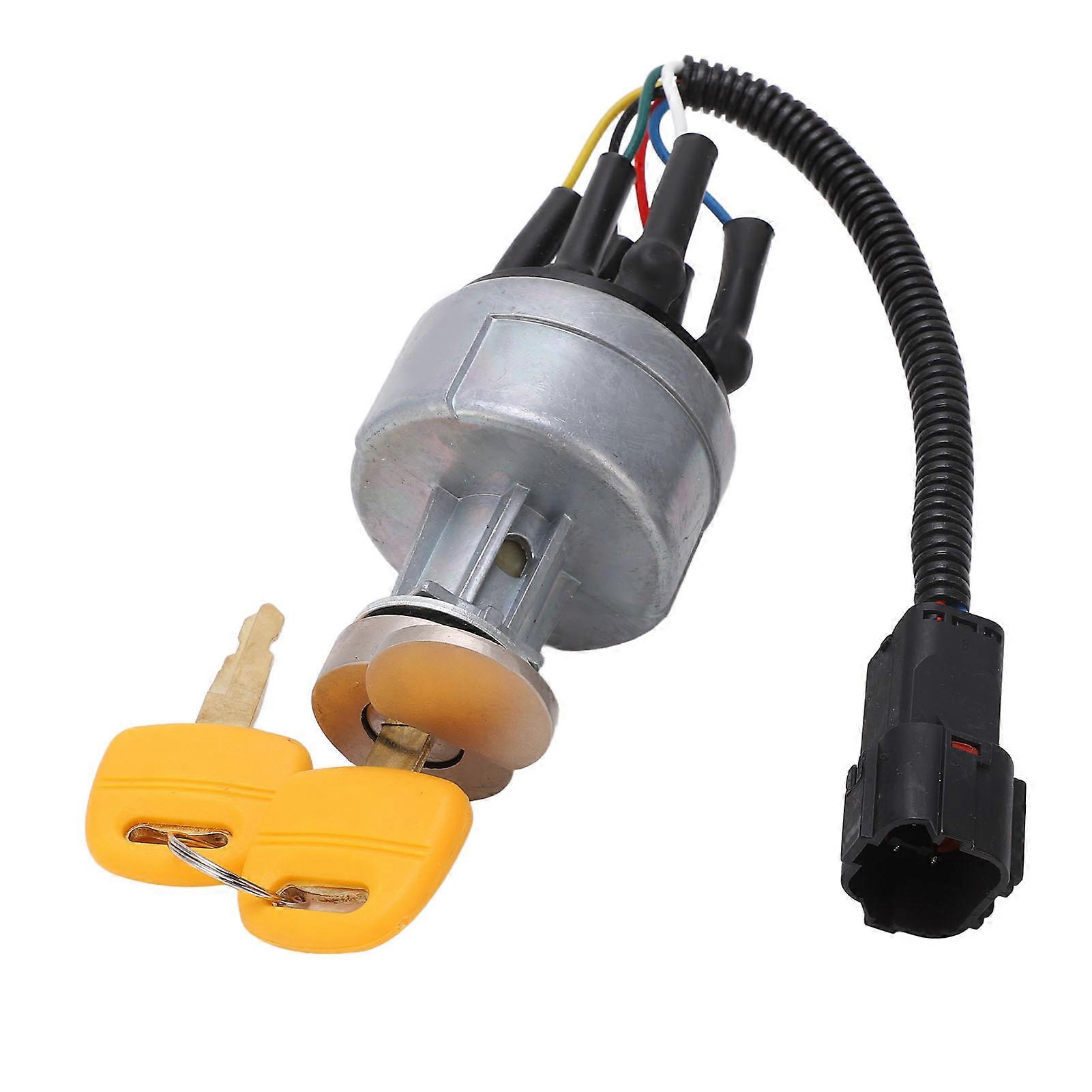 Starter Ignition Switch with Protective Cover 2 Keys for Sany SY210 SY235 SY225 Excavator 