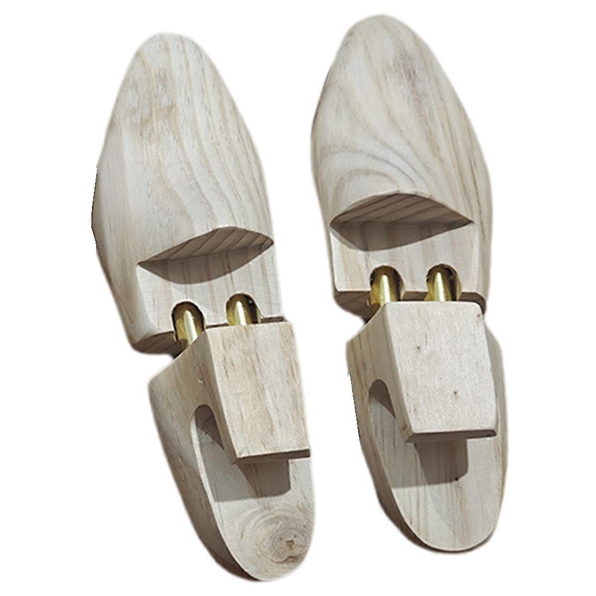 Solid Wood Shoe Last Shoe Stretcher Adjustable Spring Anti-Wrinkle Storage L Leather Shoe Shaper Shoe Stretcher