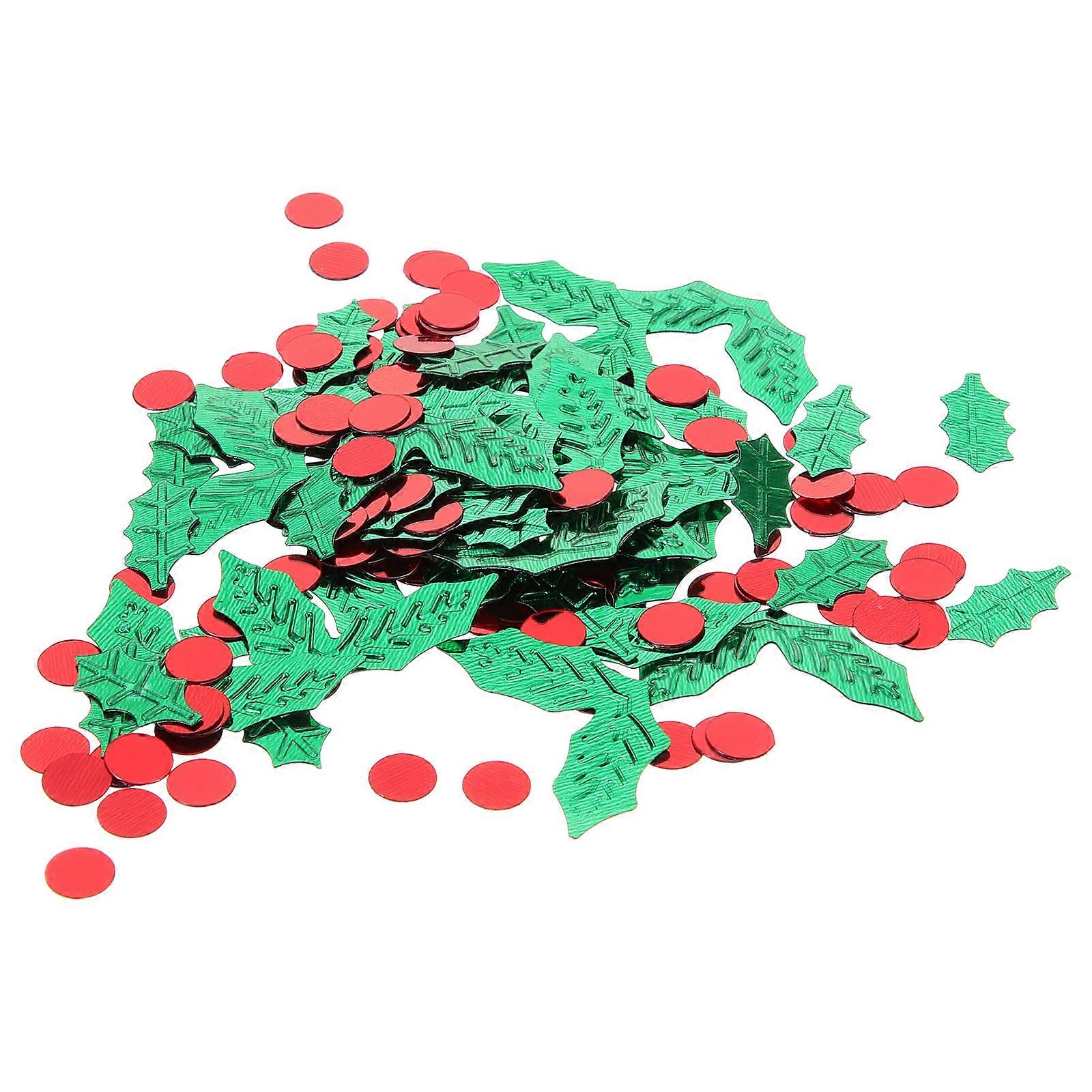 Christmas Themed Confetti Small Sequins Sparkle Decor for Party Wedding Birthday Holly Assorted Color 1 Set of 45g Festive Atmosphere