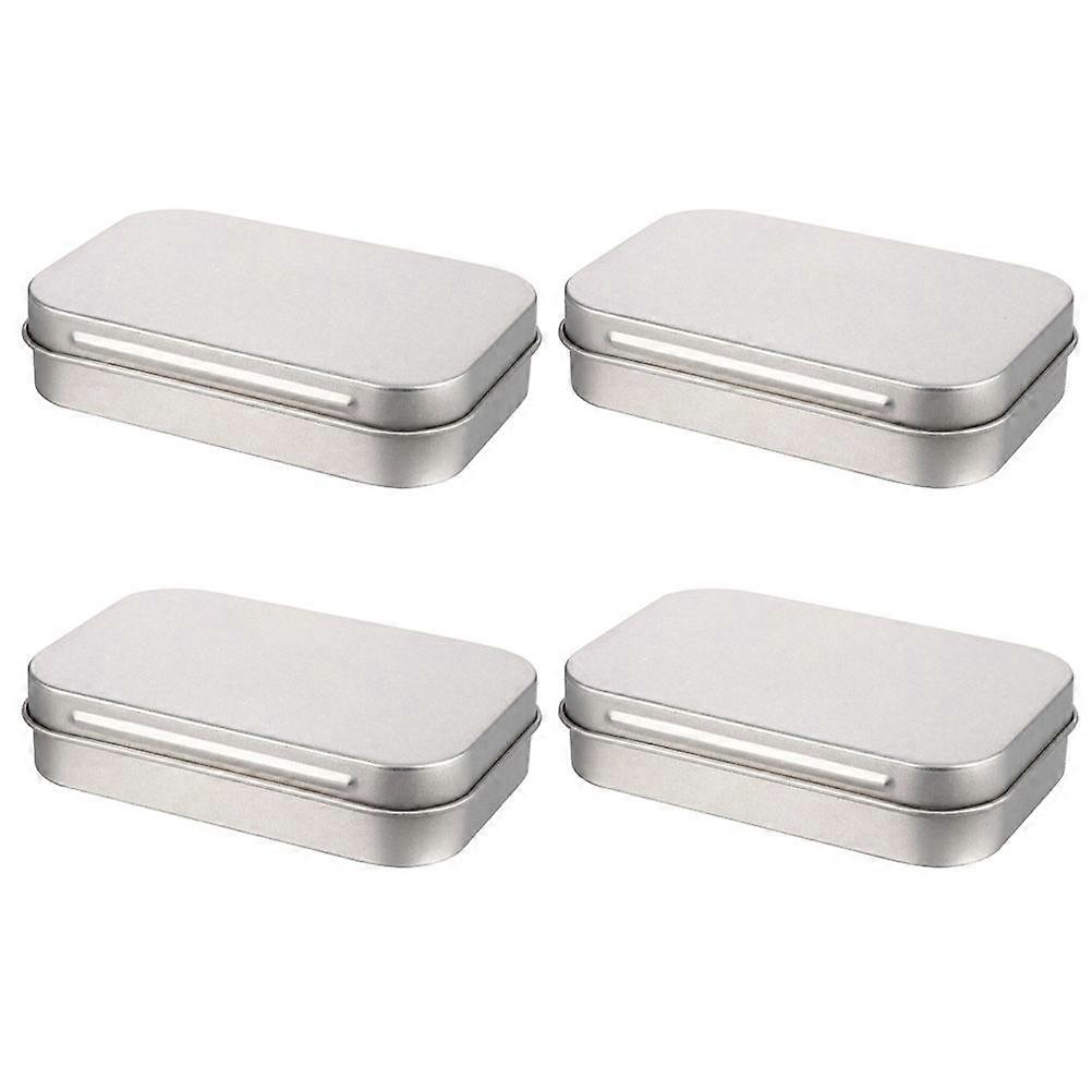 4Pcs Portable Ornament Box USB Flash Drive Case Tinplate Cigarette Organizer