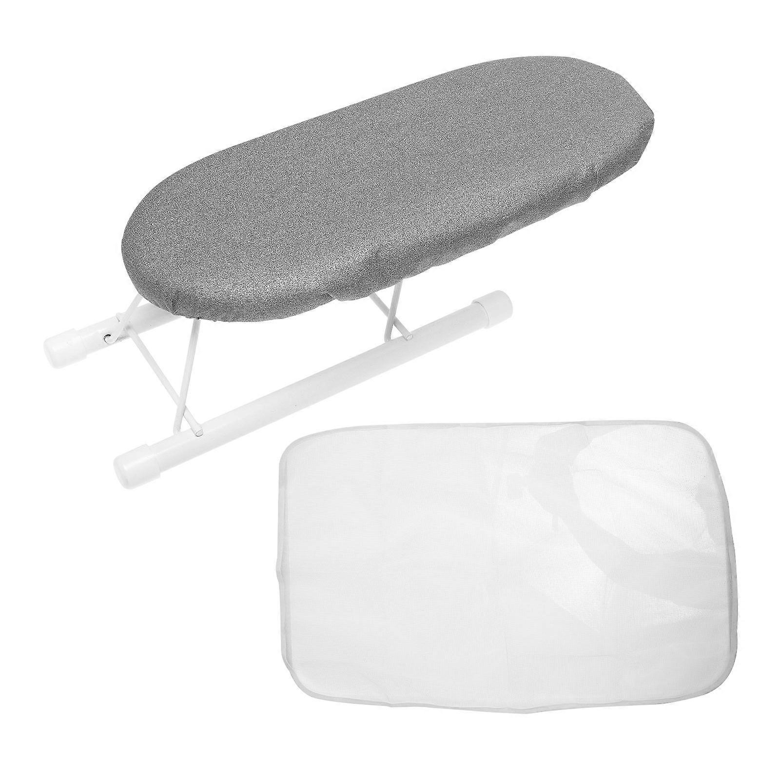 Compact Mini Ironing Board Set with Heat Resistant Cover, Space Saving Design for Home, Travel, Apartments, Dorms, and Hotels