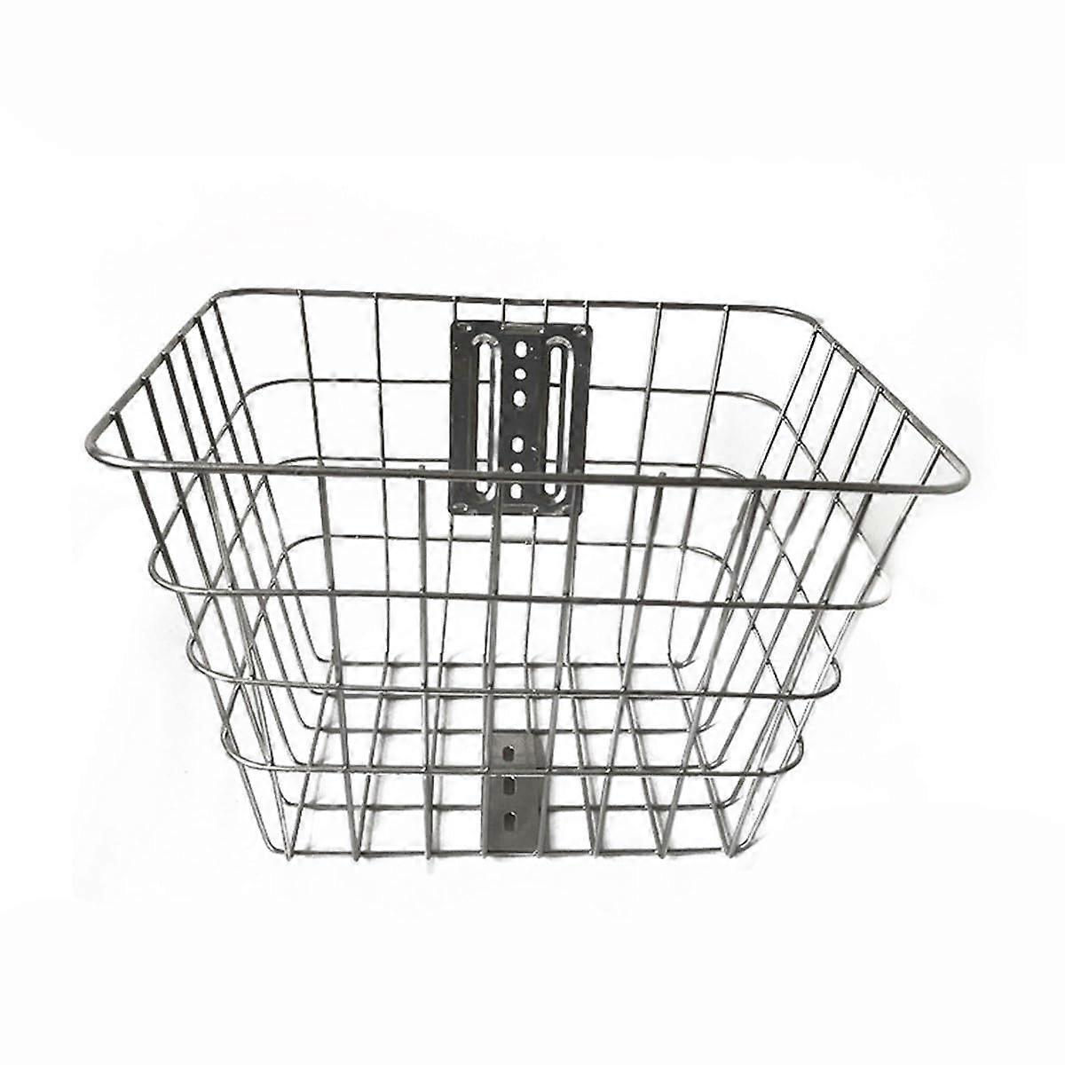 Fahrradkorb Für Elektrofahrräder Metallkorb 35L Größe Weidengeflecht Lenkerkorb Edelstahl-Imitation Für Erwachsene