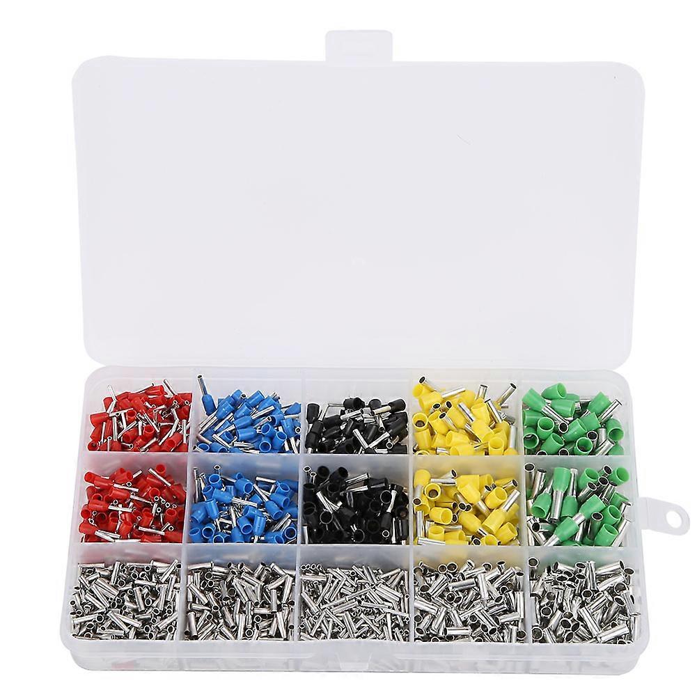 1640pcs Crimp Terminals Tube Type ColdPress Wire Terminals Connector Assortment Kit
