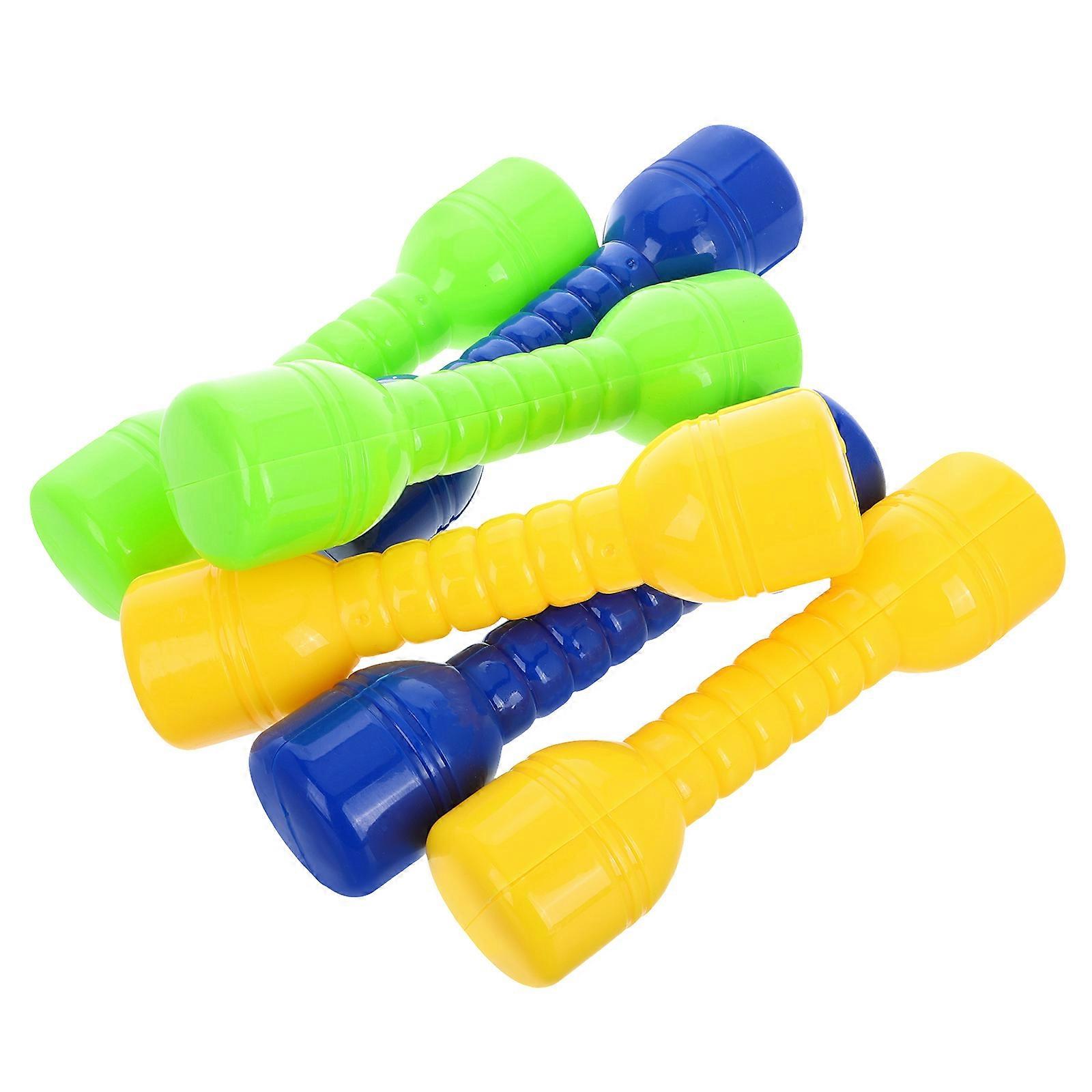6pcs Plastic Dumbbells for Kindergarten, Ergonomic Lightweight Barbells for Hand Eye Coordination & Exercise, Durable & Safe Fitness Equipment for