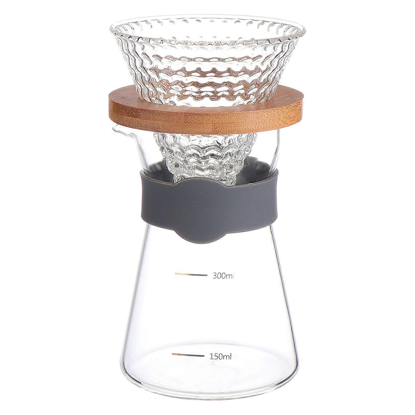 Transparent Glass Coffee Pot for Home Use and with Fine Workmanship 2 Pcs