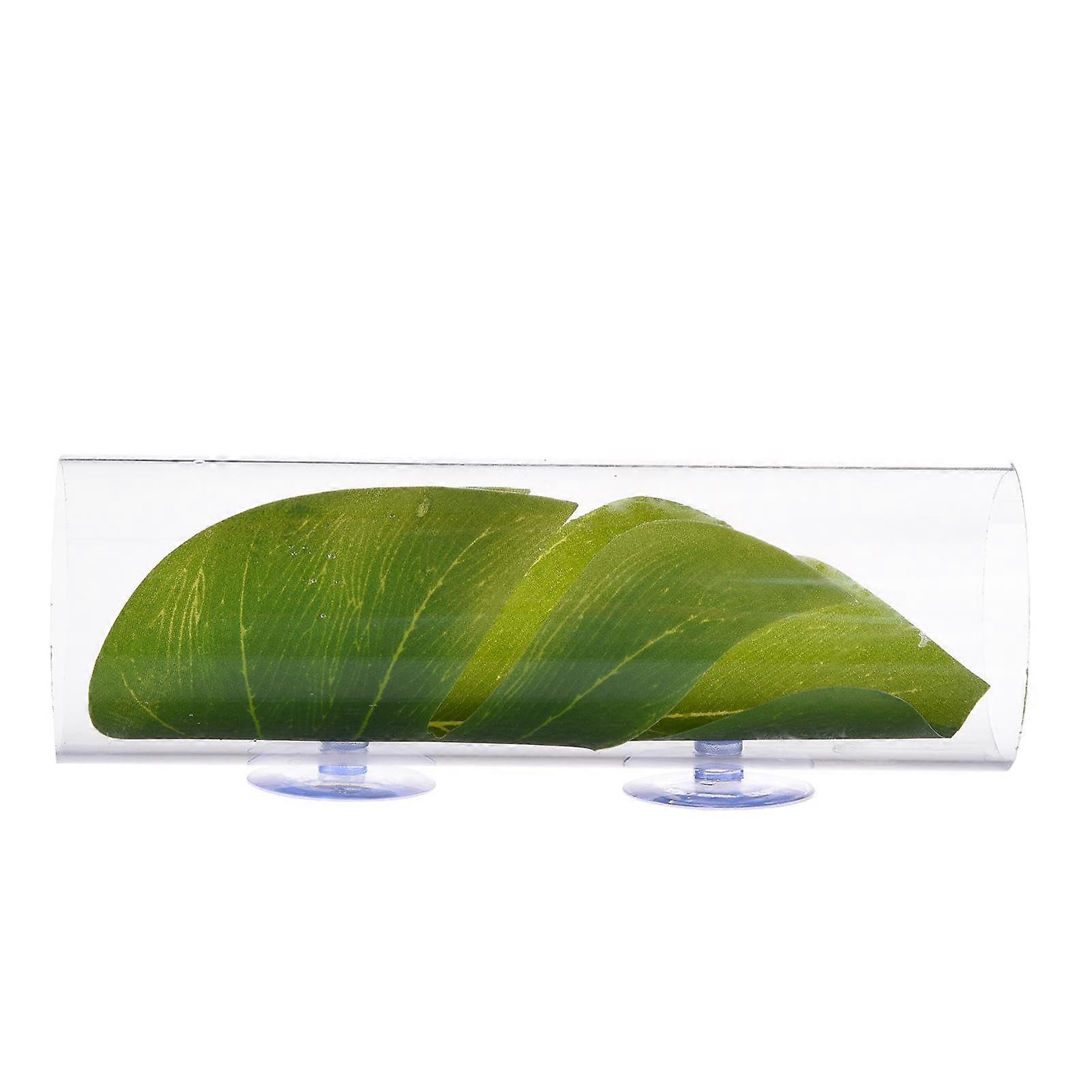 Clear Aquarium Fish Tunnel, Betta Fish Decorative Cave with Suction Cup, 15x5cm