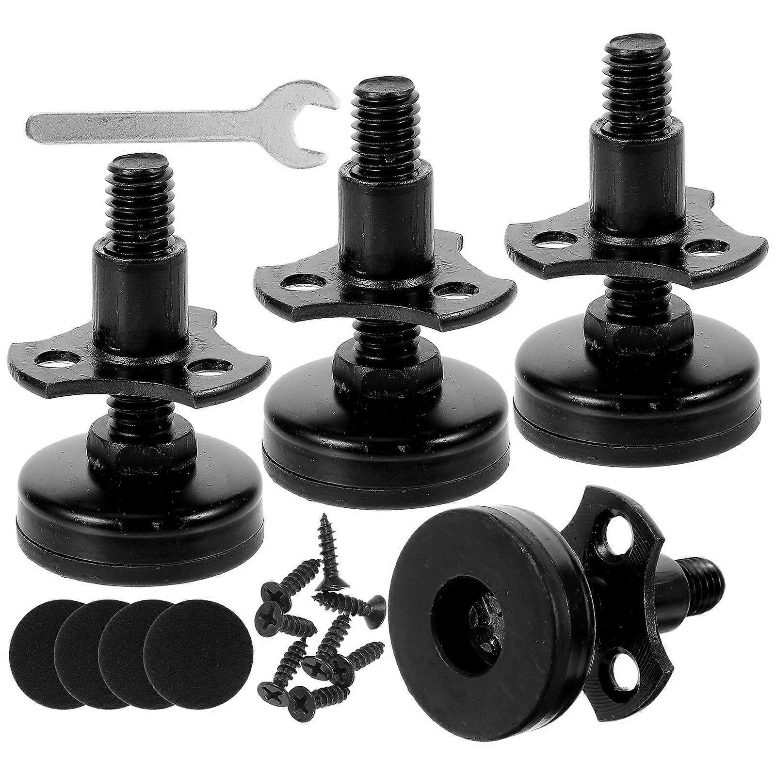 4pcs Heavy Duty Adjustable Leveling Feet Screw Table Leg Extenders with Threaded Inserts for Furniture Support