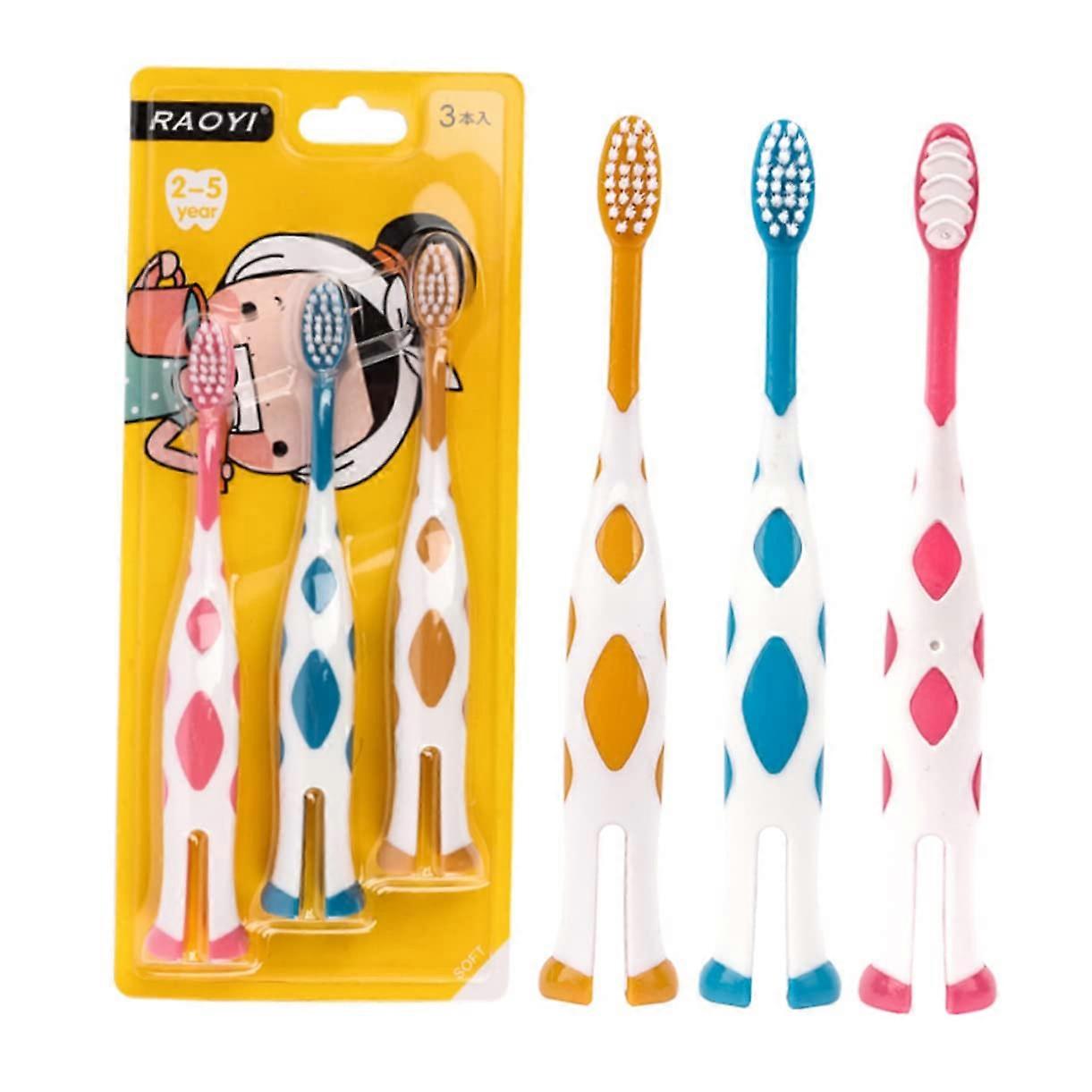 Kids Toothbrush Set of 6 with Soft Bristles Ergonomic Handle Colorful Design for Boys and Girls