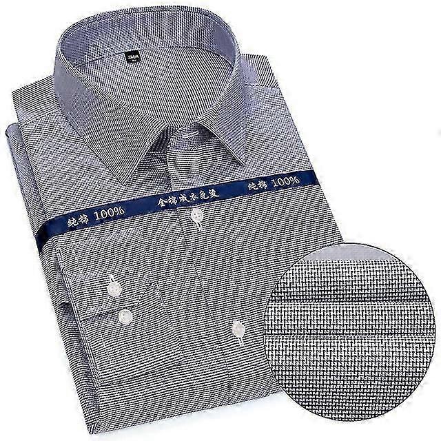 Top Quality Mens Formal Dress Shirts Long Sleeve White Pure Cotton Business Slim Fit Plus Size Office Non Iron