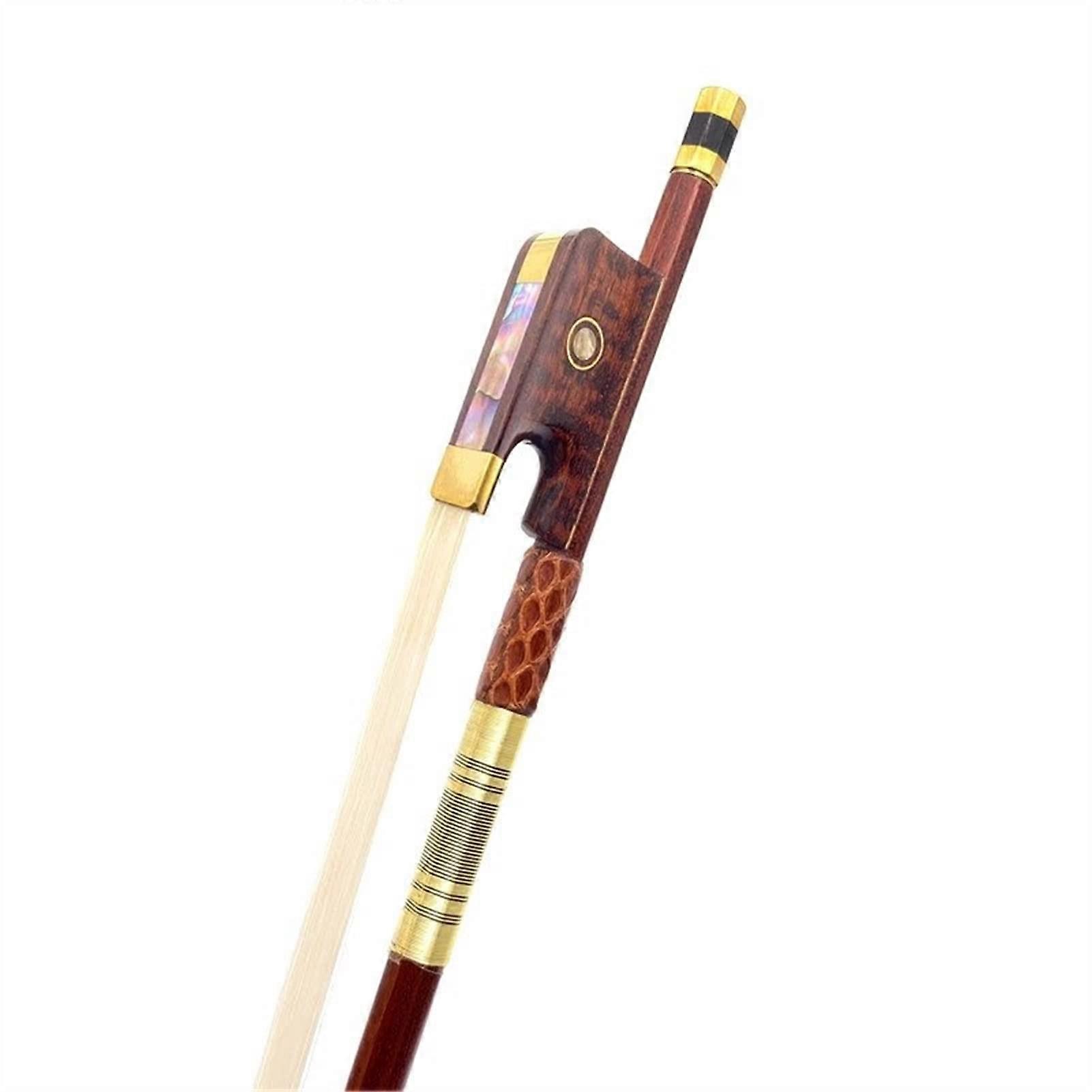 Violin Bow 1 Piece Snakewood Bow For Violin And Viola With White Horsehair