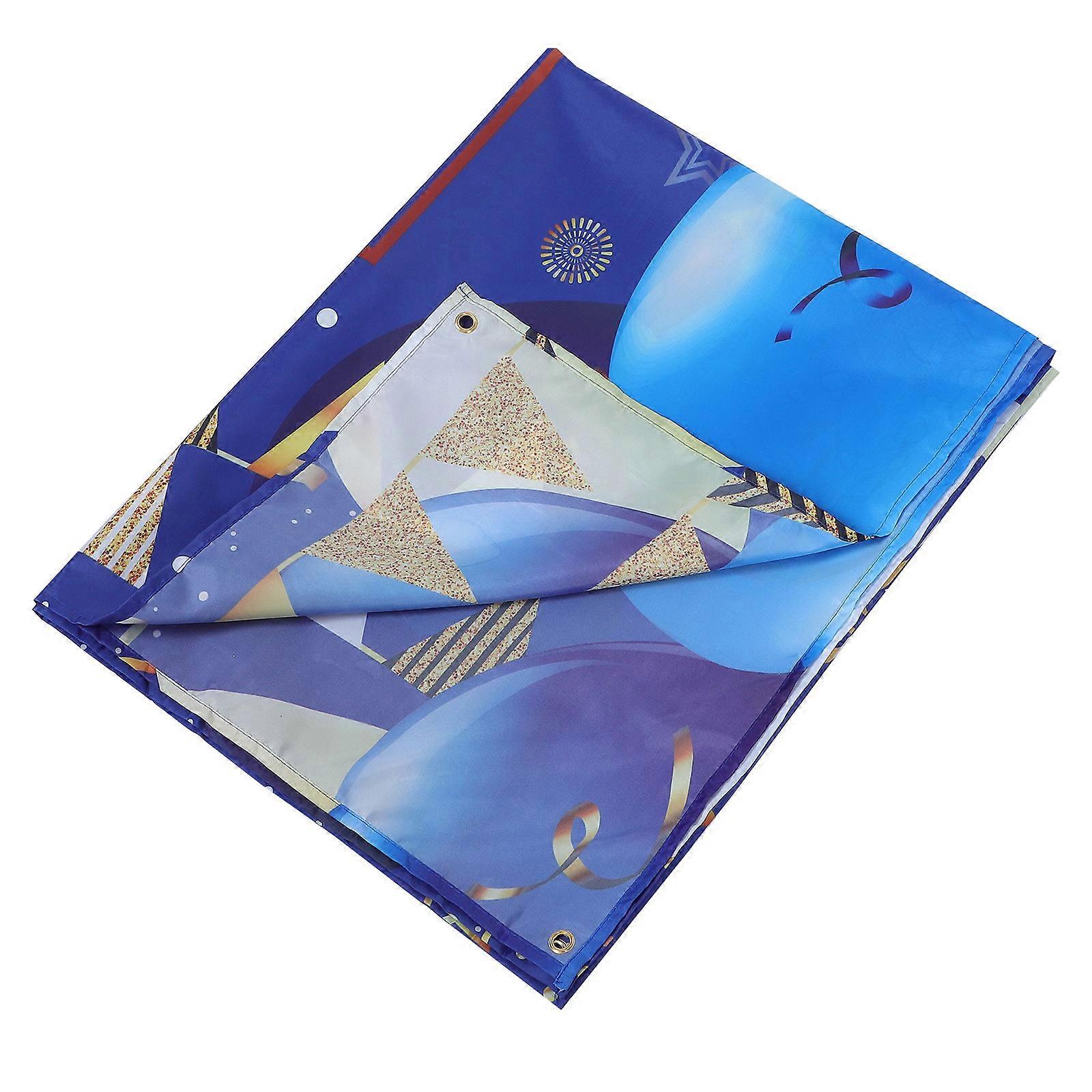 تكنولوجيا الطباعة المتقدمة خلفية عيد ميلاد معلقة زخرفة 185X110 سم مستطيل نمط داخلي في الهواء الطلق 1 قطعة