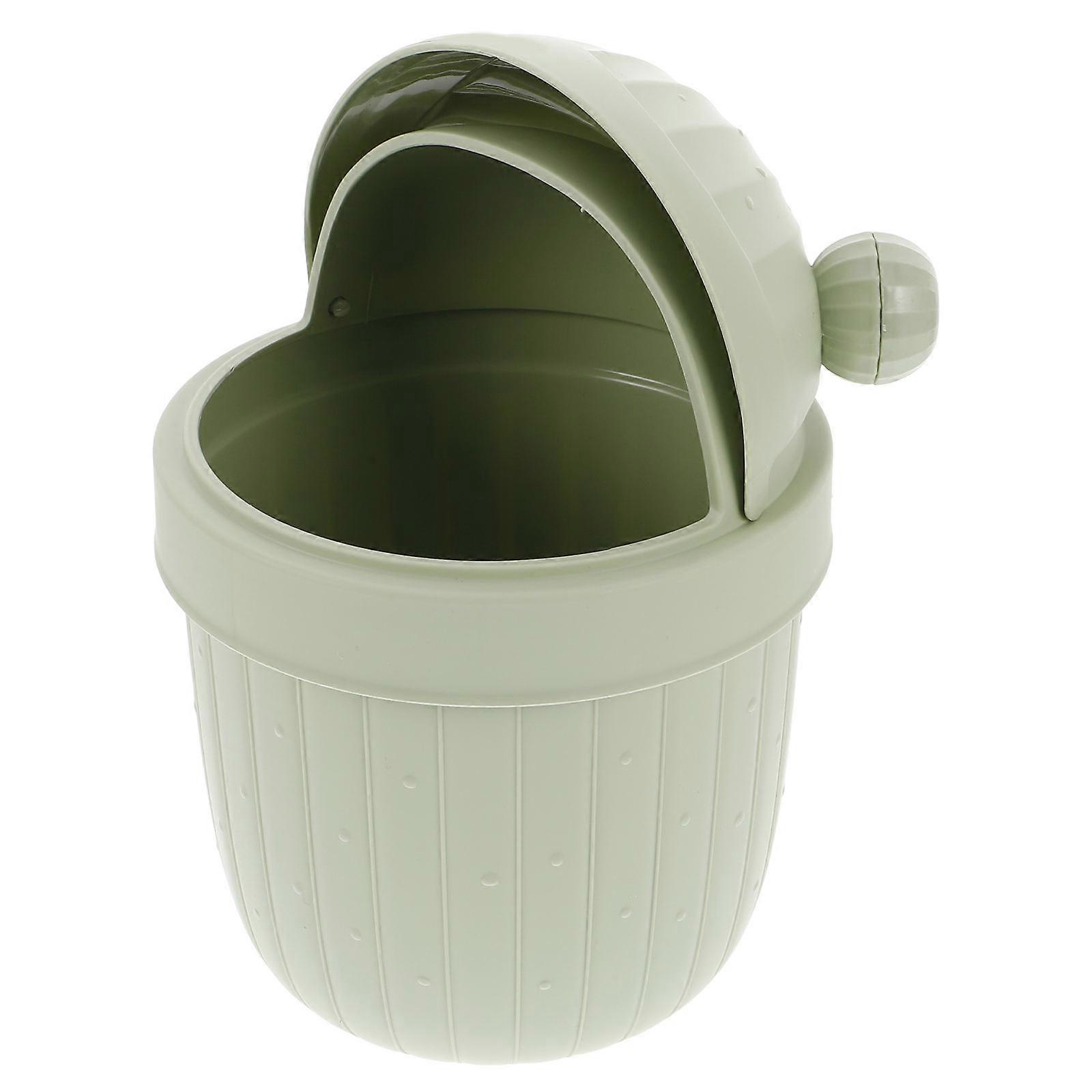 Mini Desktop Trash Bin for Office Use Plastic Desk Waste Can with Lid