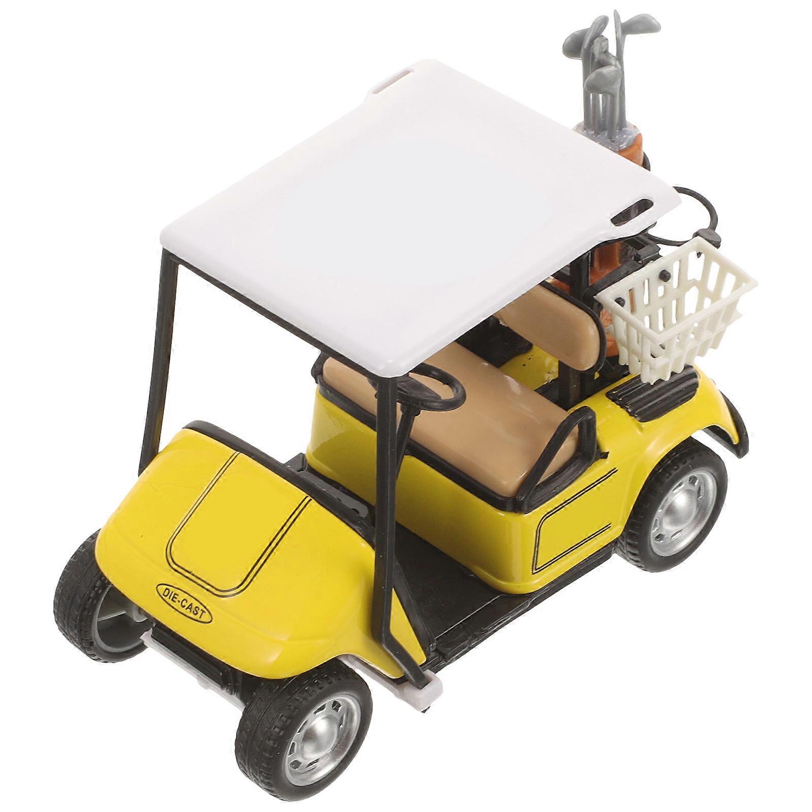 Compact Golf Cart Figurine – Durable & Realistic Desktop Ornament for Home, Office, or Bedroom Decoration