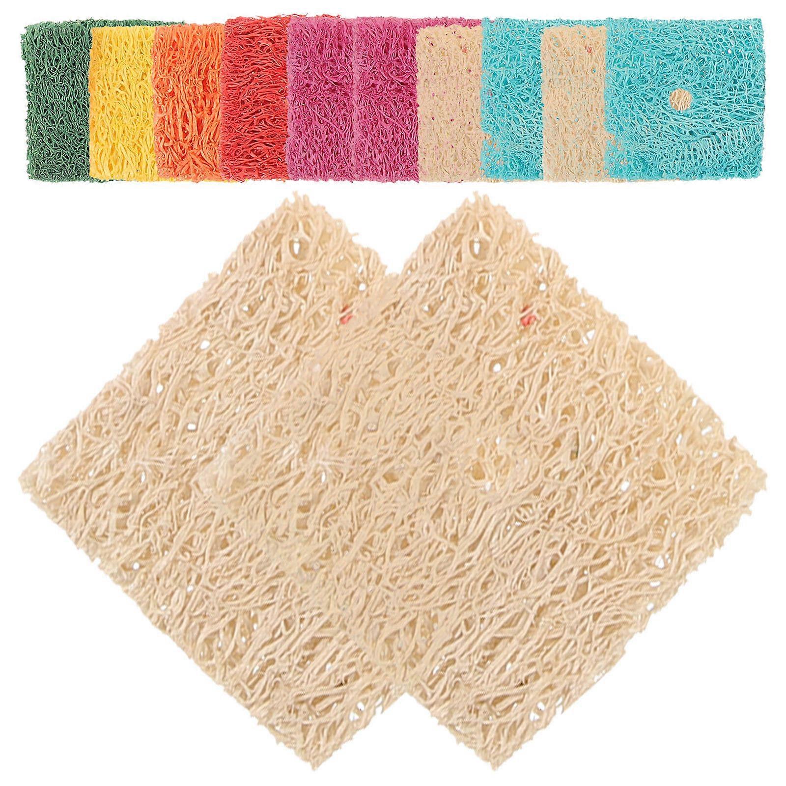 Assorted Color Loofah Chew Toys for Small Animals Dental Care Ideal for Hamsters Rabbits and Guinea Pigs 50pcs