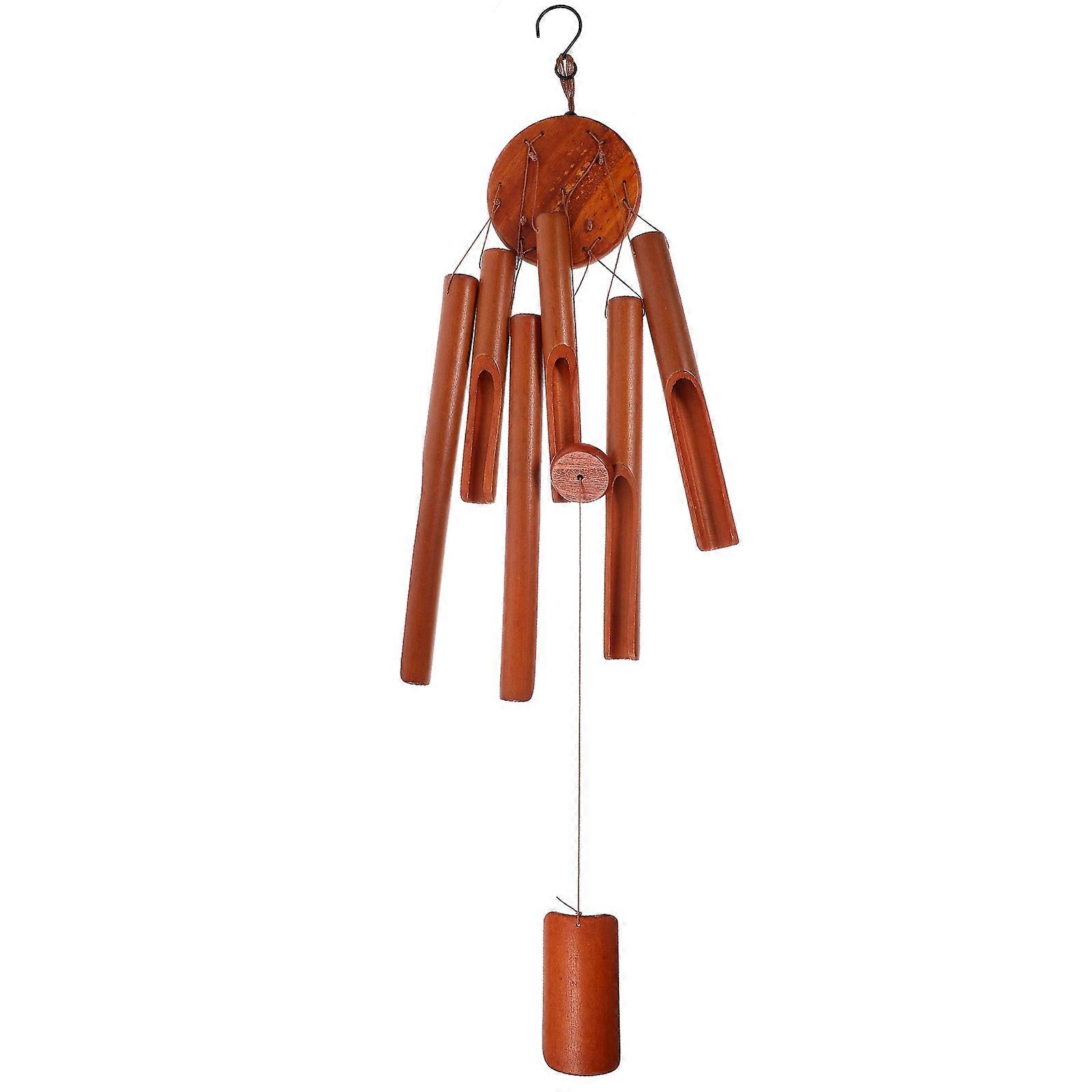 Bamboo Wind Chime for Outdoor Patio Garden Decoration – Lightweight Durable Design for Fall Porch and Ambient Home Décor