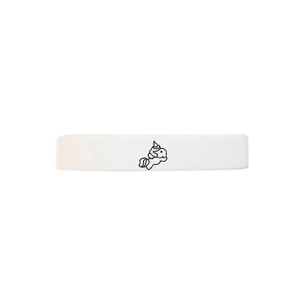 Fashion Students Couple Wristbands in Comfortable Silicone Material for Decor White Color Fits Most Wrist Sizes 7 5 Inches