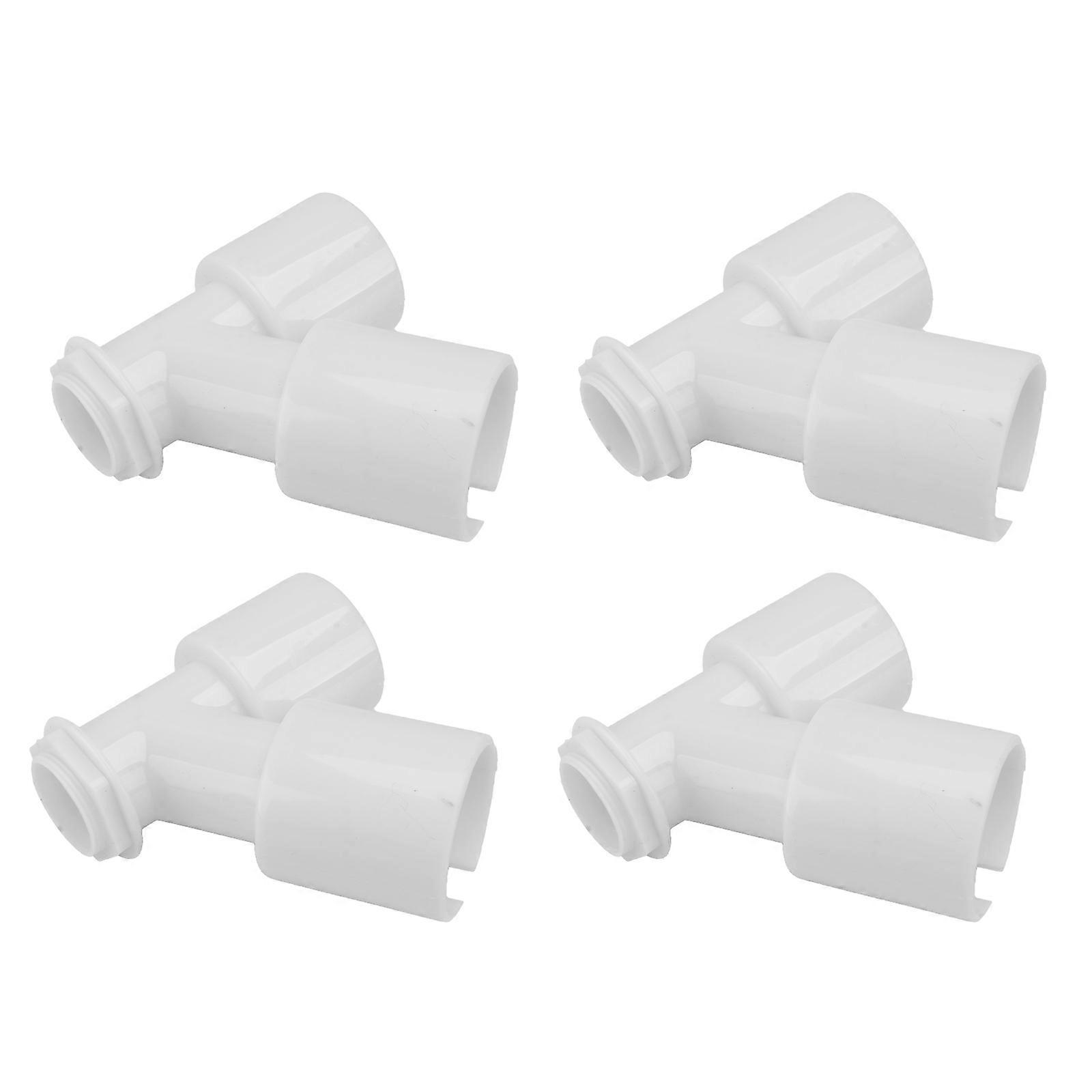 White Double Connector for Washer with PVC Material and Excellent Sealing Effect 4pcs