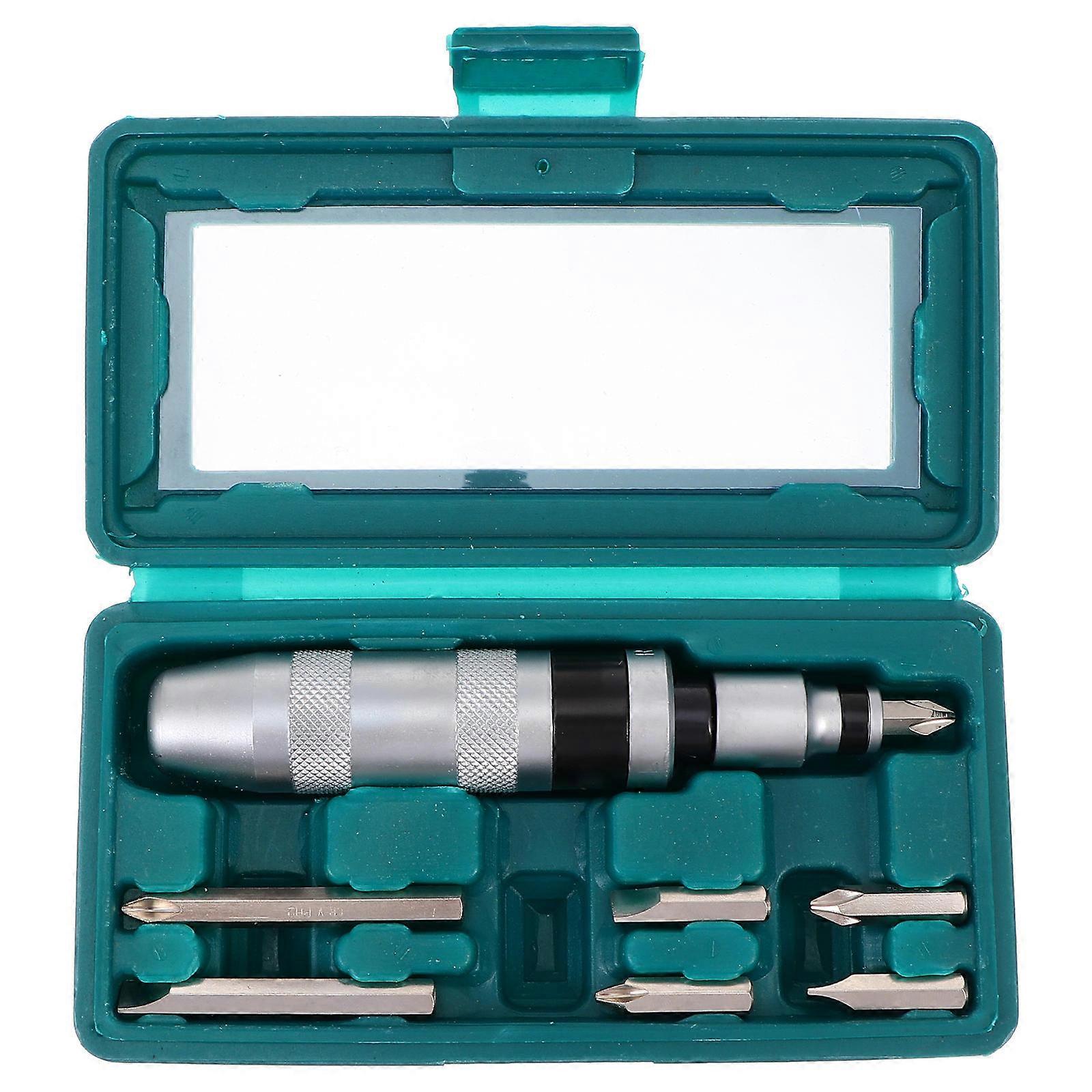 Impact Batch Head Screwdriver Set Practical Repair Tools for Home Maintenance Silver Chromevanadium Steel