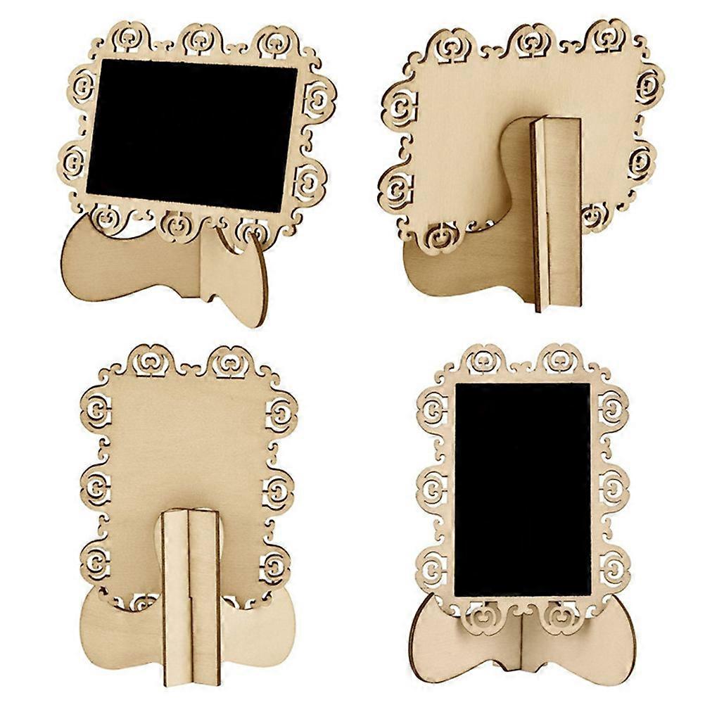 Mini Chalkboards with Stand for Leaving Messages Made of Boxwood Black Color Lightweight and Portable 10 Pieces