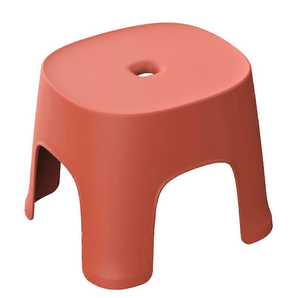 Small Nonslip Step Stool for Home Use Made of Plastic Red Color Lightweight and Portable 1PC