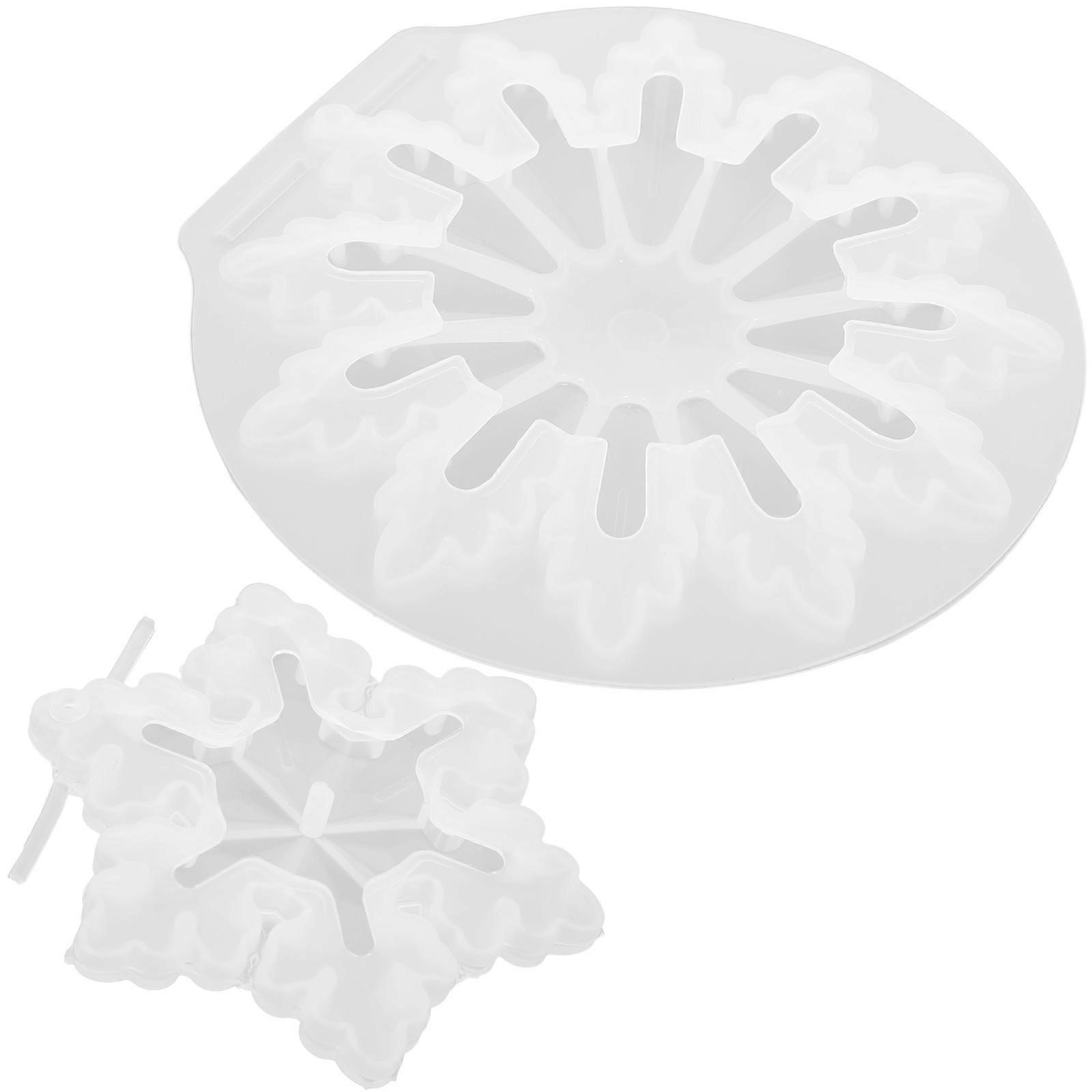 2Set Snowflake Silicone Mold Ideal For Craft Making Christmas Occasions 3.07X3.07X0.39in Easy To Use