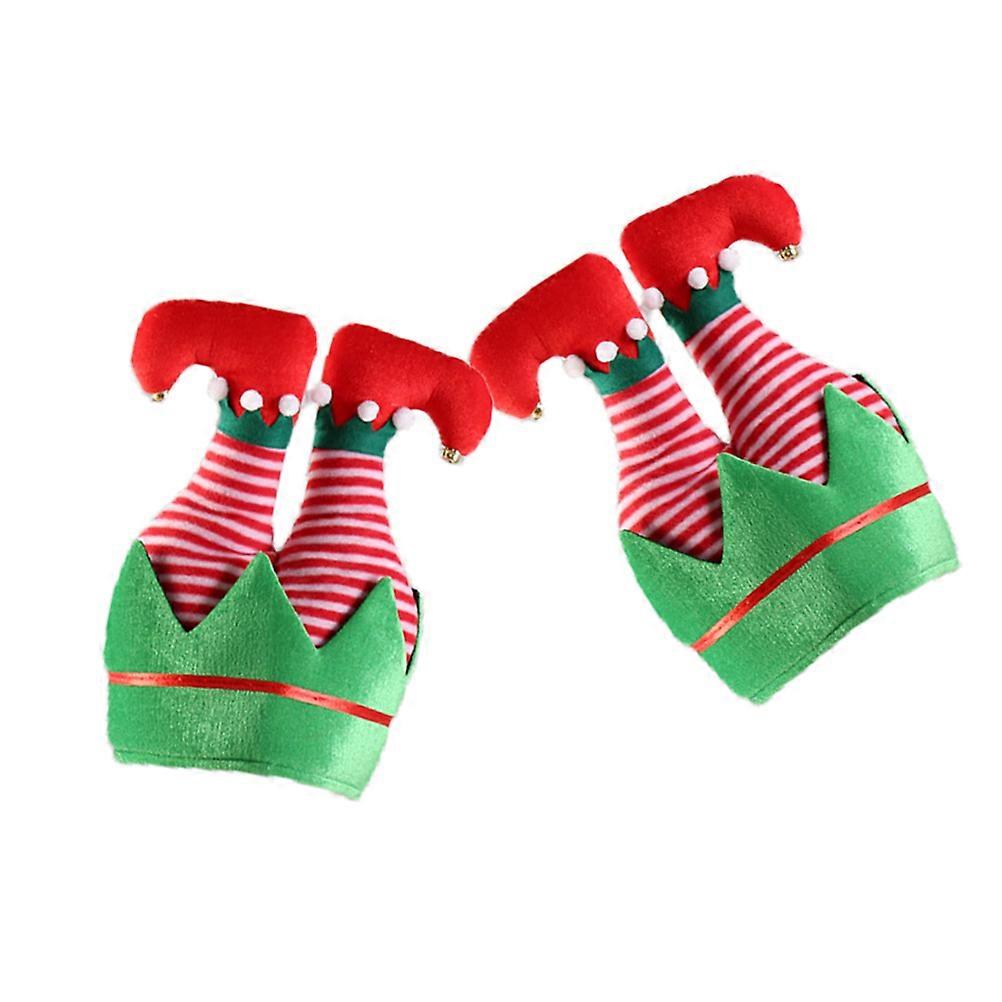 لوازم الحفلات قبعة عيد الميلاد الجديدة للمهرجانات ولقطات الصور بقياس حوالي 30 × 37 سم بألوان متعددة بأسلوب مضحك 1 قطعة