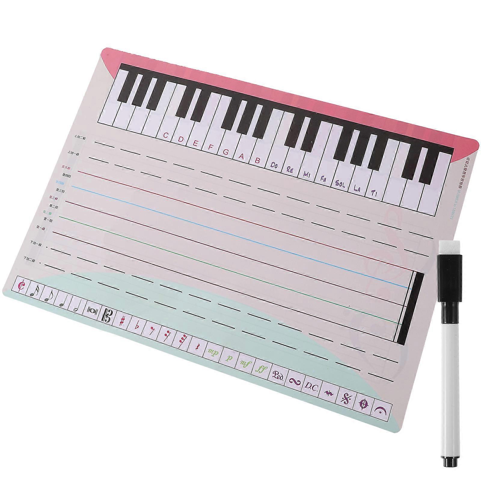 Riutilizzabile per studenti insegnanti pratica musicale colori assortiti design lavagna 1 set