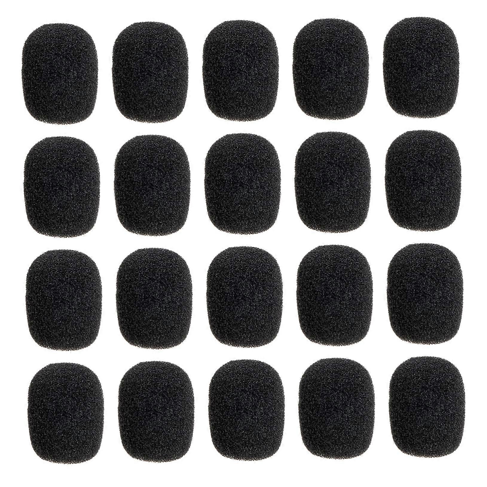 20 pieces windproof microphone foam covers for lavalier and lapel mics