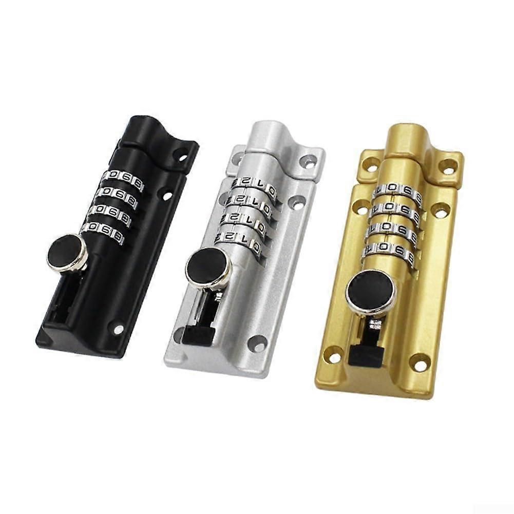 Mechanical zinc alloy lock for wooden doors, digital combination lock with password option (black)