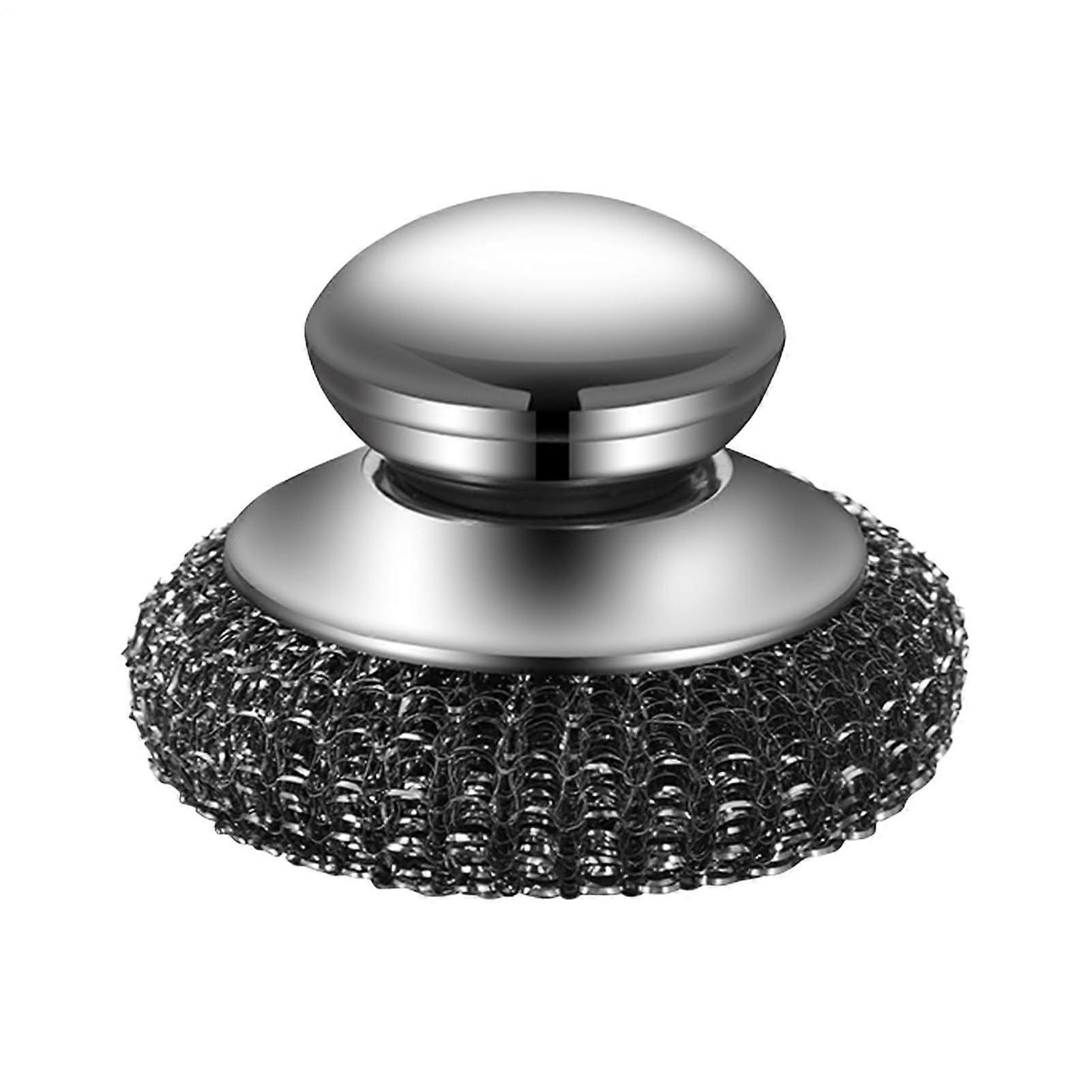 Stainless Steel Scrubber with Handle, Durable Pot Scrubber Steel Wool Scrubber Tool