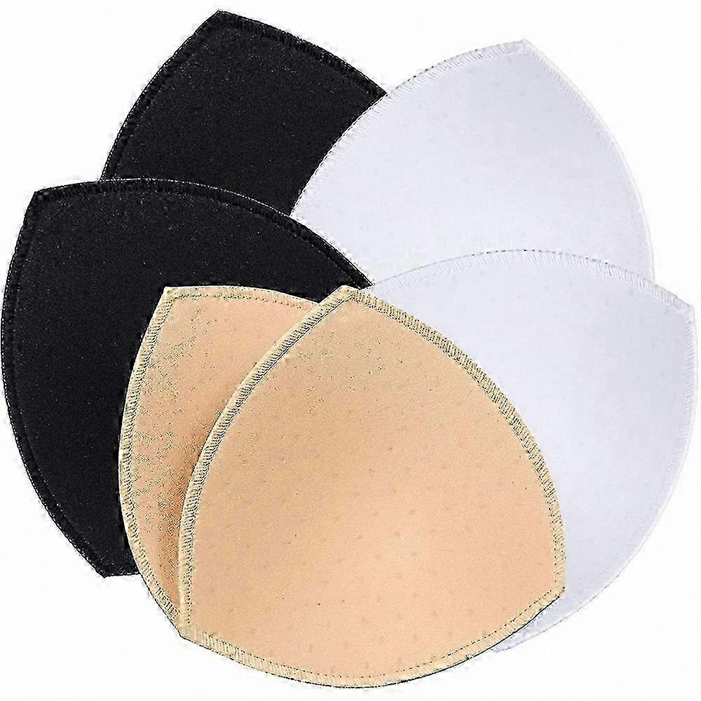 Removable Bra Pads for Sports Bras, Bikinis & Underwear - Soft Inserts & Padding (3 Pairs)